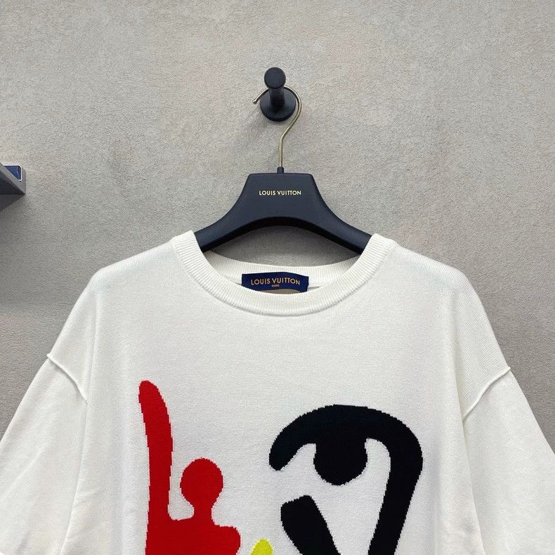 Louis Vuitton Louis Vuitton Geometric Face Pattern White Short Sleeve Size US M / EU 48-50 / 2 - 4 Thumbnail