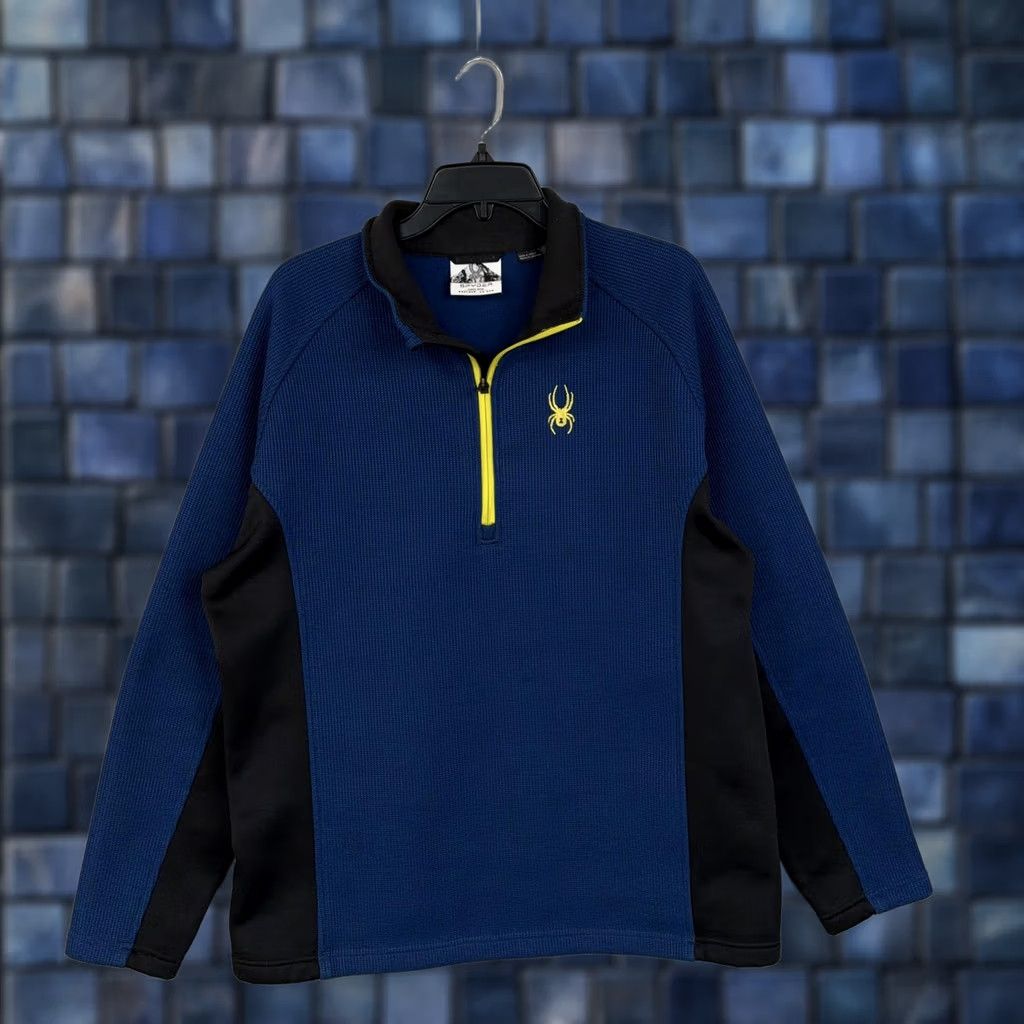 Spyder Spyder Mens XL Blue Fleece Jacket 1/4 Zip Sports Outdoor Ski Hiking Windbreaker Thermal Performance Size US XL / EU 56 / 4 - 1 Thumbnail