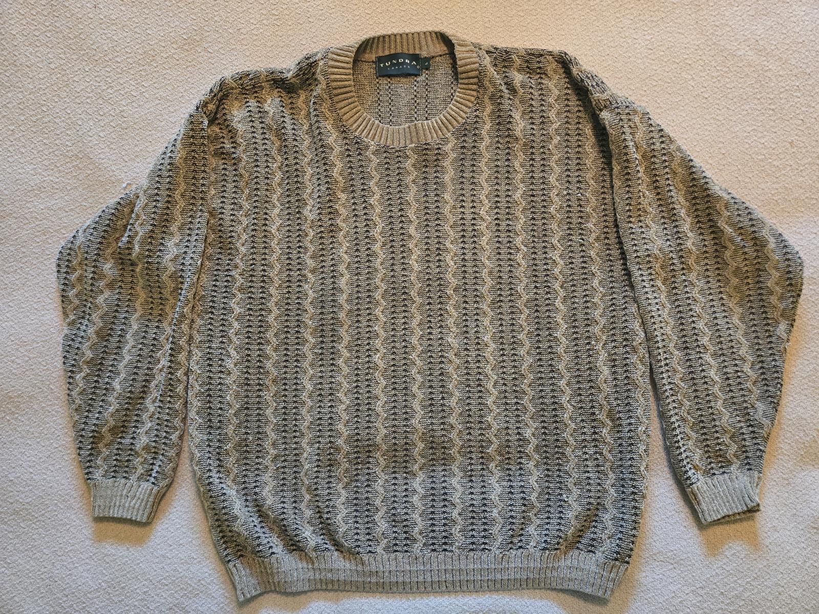 Tundra Tundra Sweater L | Textured Neutral Wave Knit Size US L / EU 52-54 / 3 - 4 Thumbnail