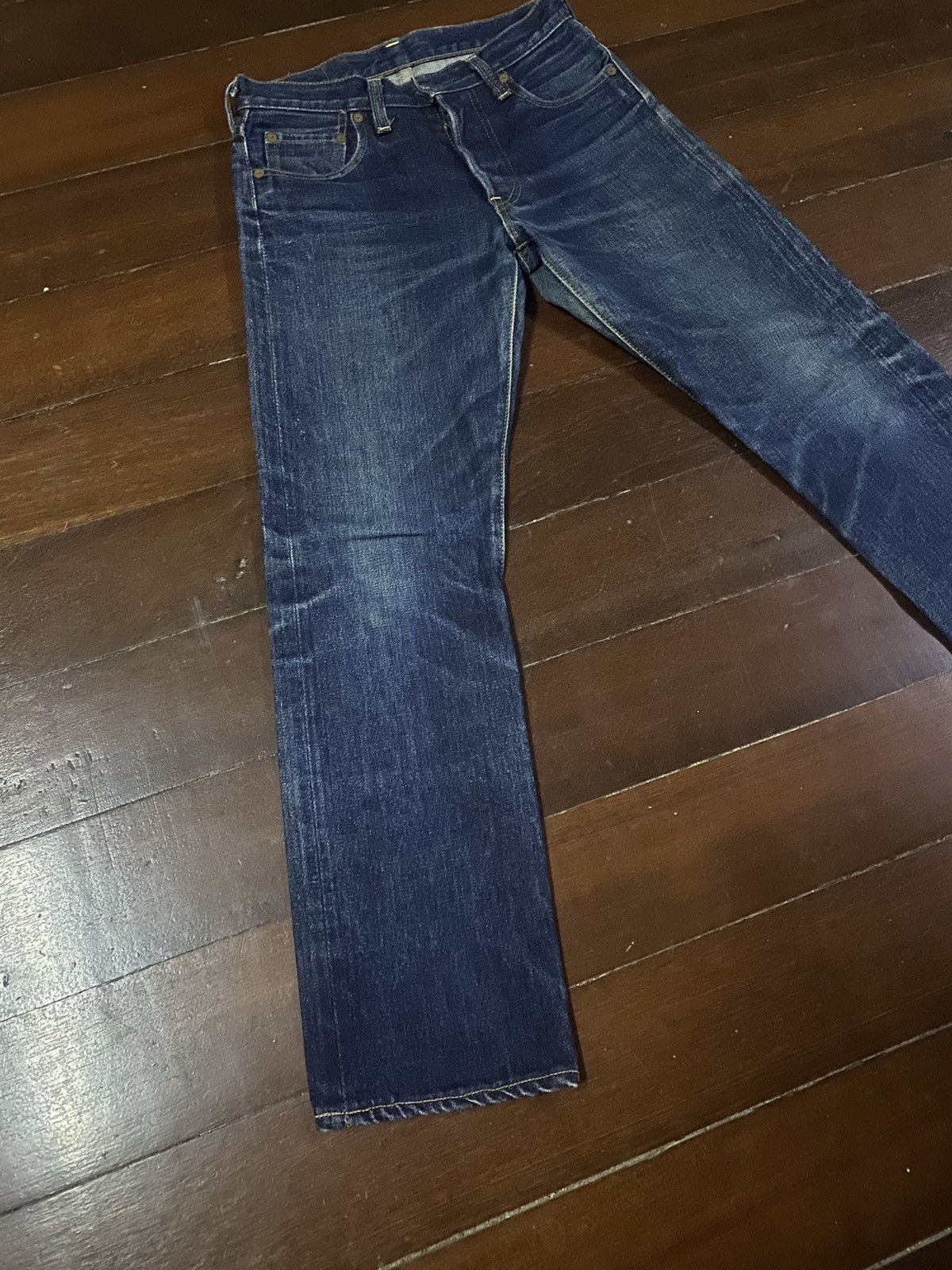 Denime Denime XX Leather Patch Selvedge Jeans mud wash clawmark Size 28" / US 6 / IT 42 - 4 Thumbnail
