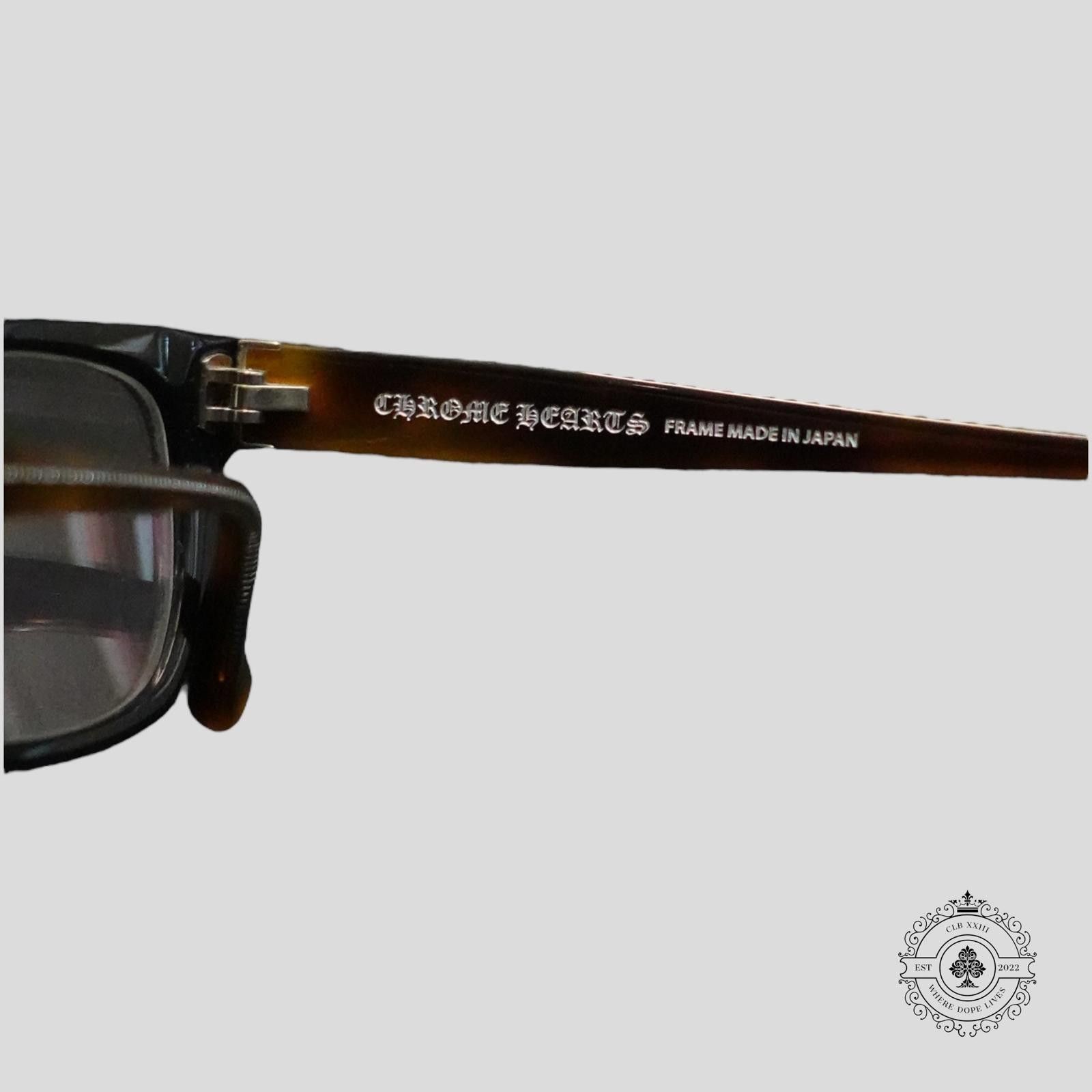 Chrome Hearts Chrome Hearts Drop Box Glasses in Tortoise Shell/Silver Size ONE SIZE - 6 Thumbnail