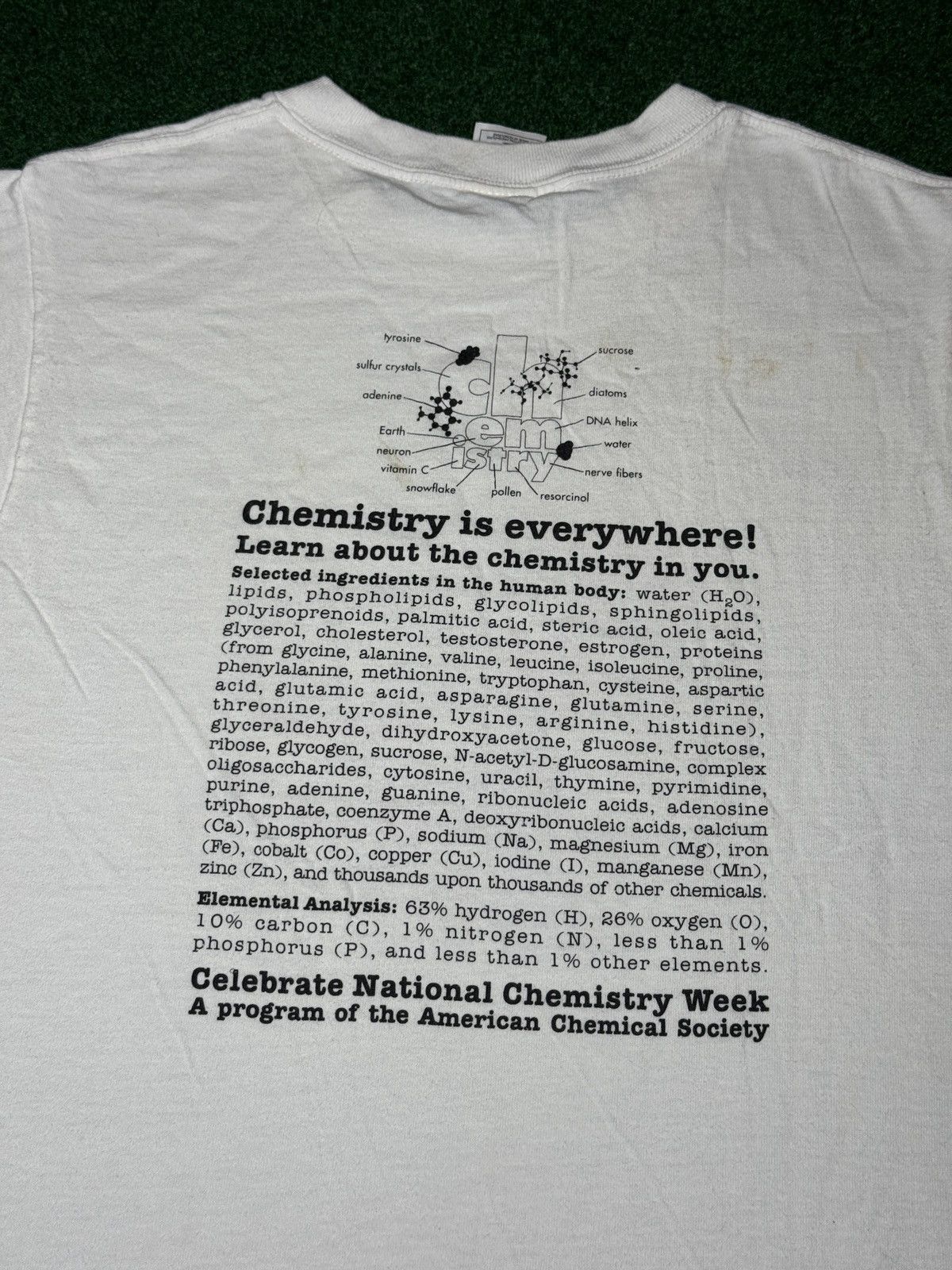 Fruit Of The Loom × Vintage Vtg 90s Chemistry Science National Chemistry Week T Shirt Size US S / EU 44-46 / 1 - 5 Thumbnail