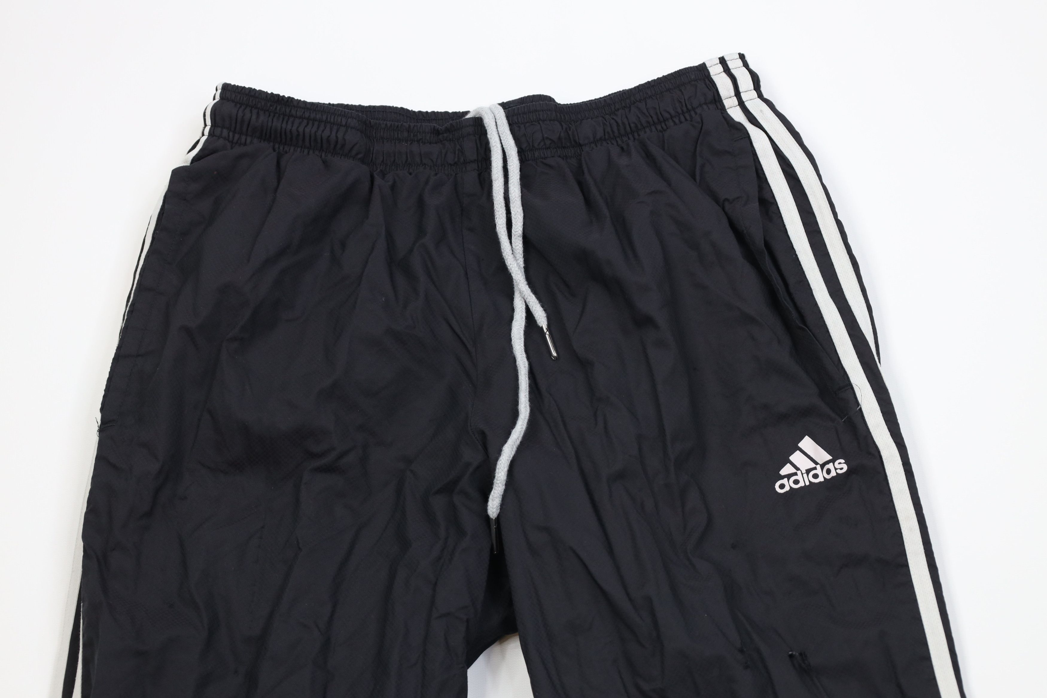 Adidas Vintage Y2K Adidas Distressed Lined Windbreaker Pants Black Size US 34 / EU 50 - 2 Thumbnail