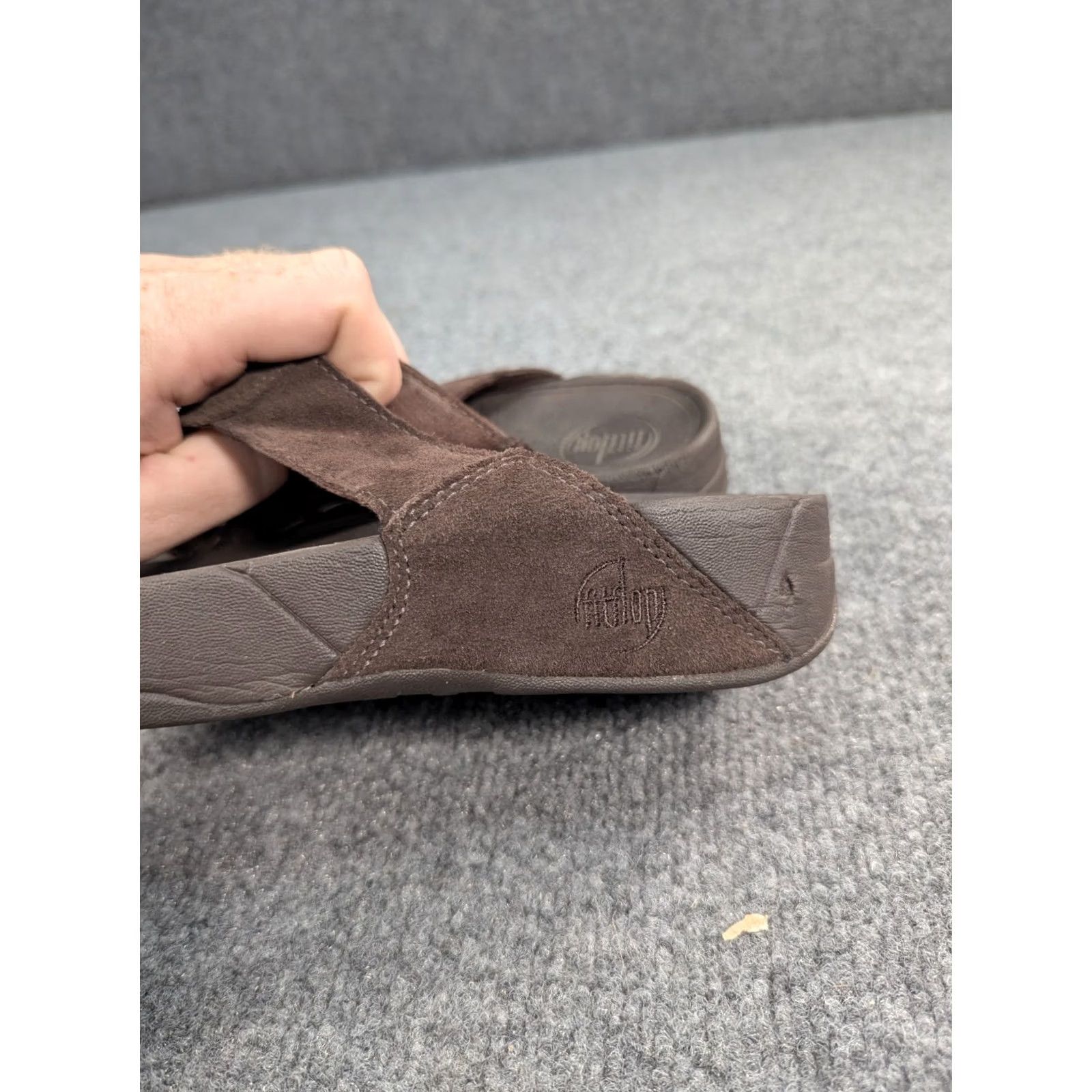 Vintage FITFLOPS WOMENS SANDALS 8 BROWN STYLE 026-030 OASIS Leather Thong Size US 8 / IT 38 - 2 Thumbnail