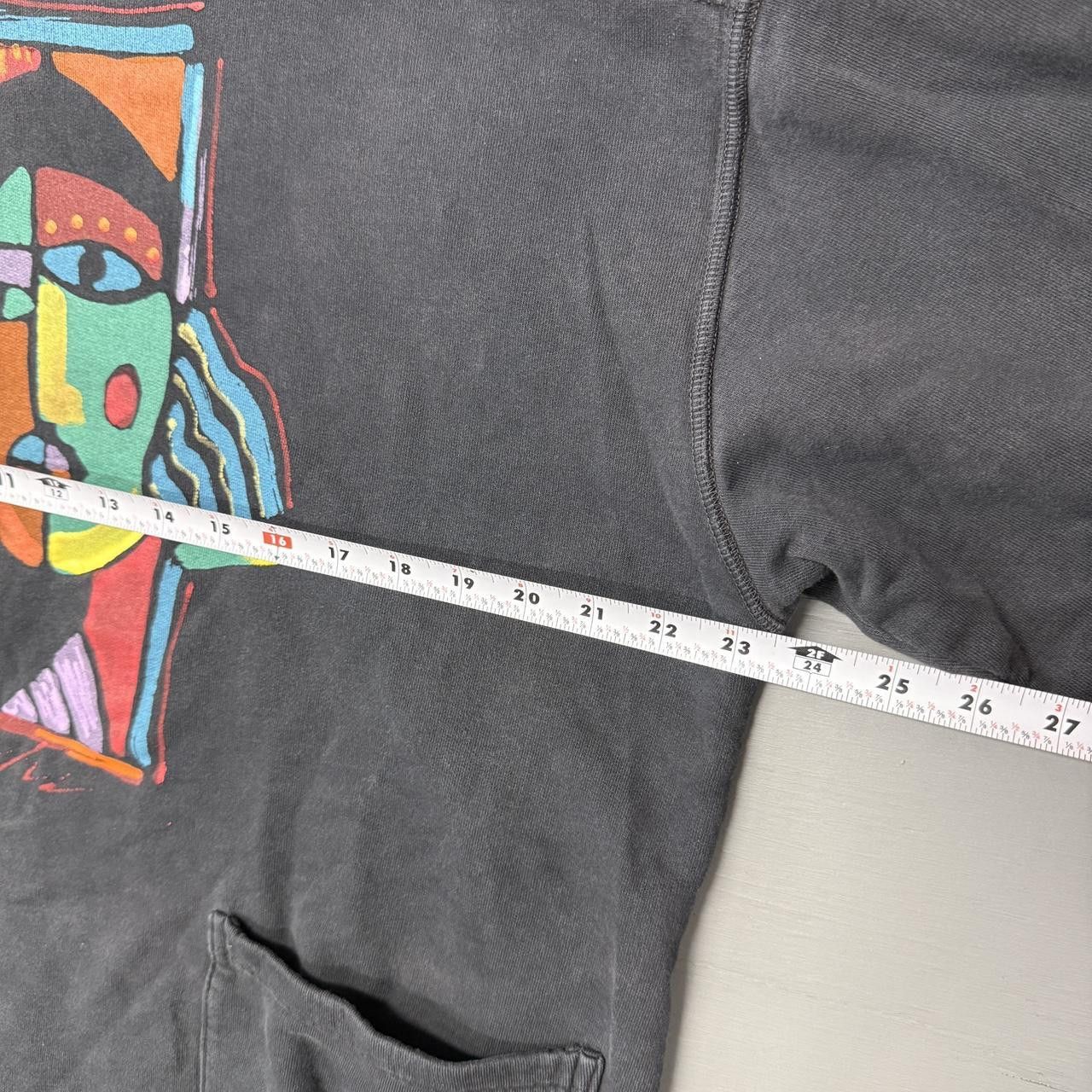 Vintage Picasso Abstract Crazy Faded Art Black Sweatshirt Large Size US L / EU 52-54 / 3 - 6 Thumbnail