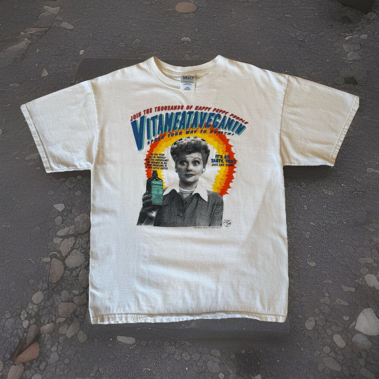 Vintage Vintage I Love Lucy Shirt Large White 90s CBS TV Promo Size US L / EU 52-54 / 3 - 1 Thumbnail