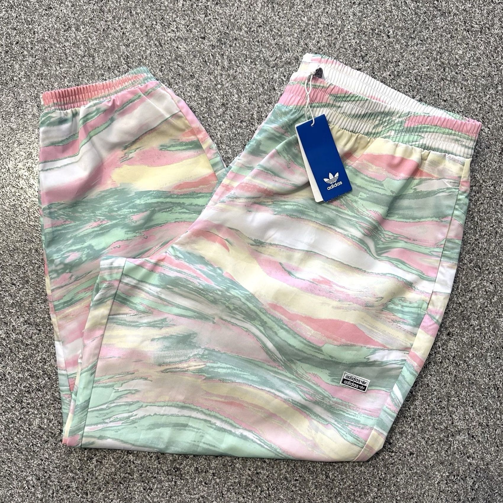 Adidas Adidas Originals Track Pants Joggers Womens Plus 2X GT4538 Marble Tie Dye Woven Size 40" / US 18 - 2 Thumbnail