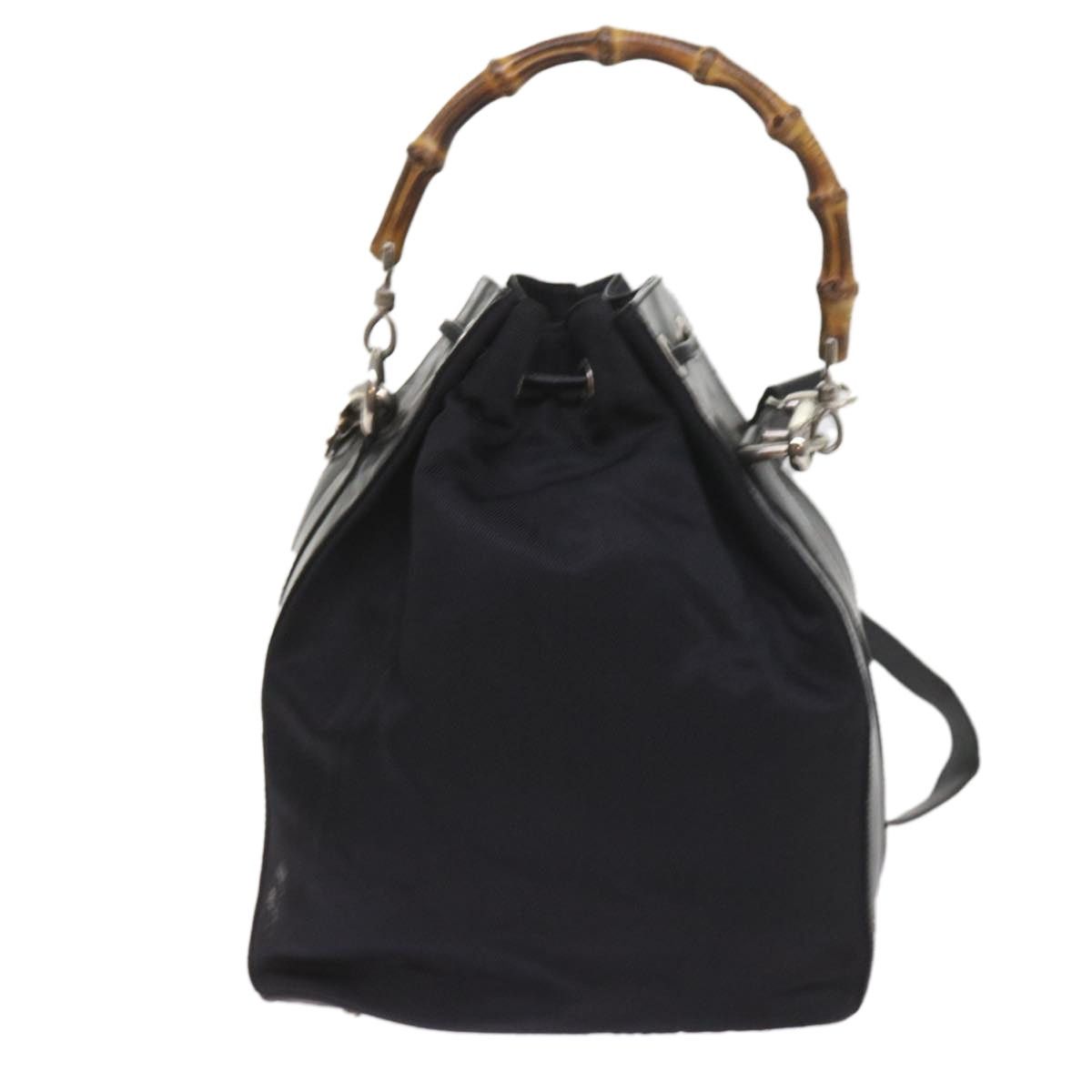 Gucci GUCCI Bamboo Shoulder Bag Nylon Black Size ONE SIZE - 3 Thumbnail