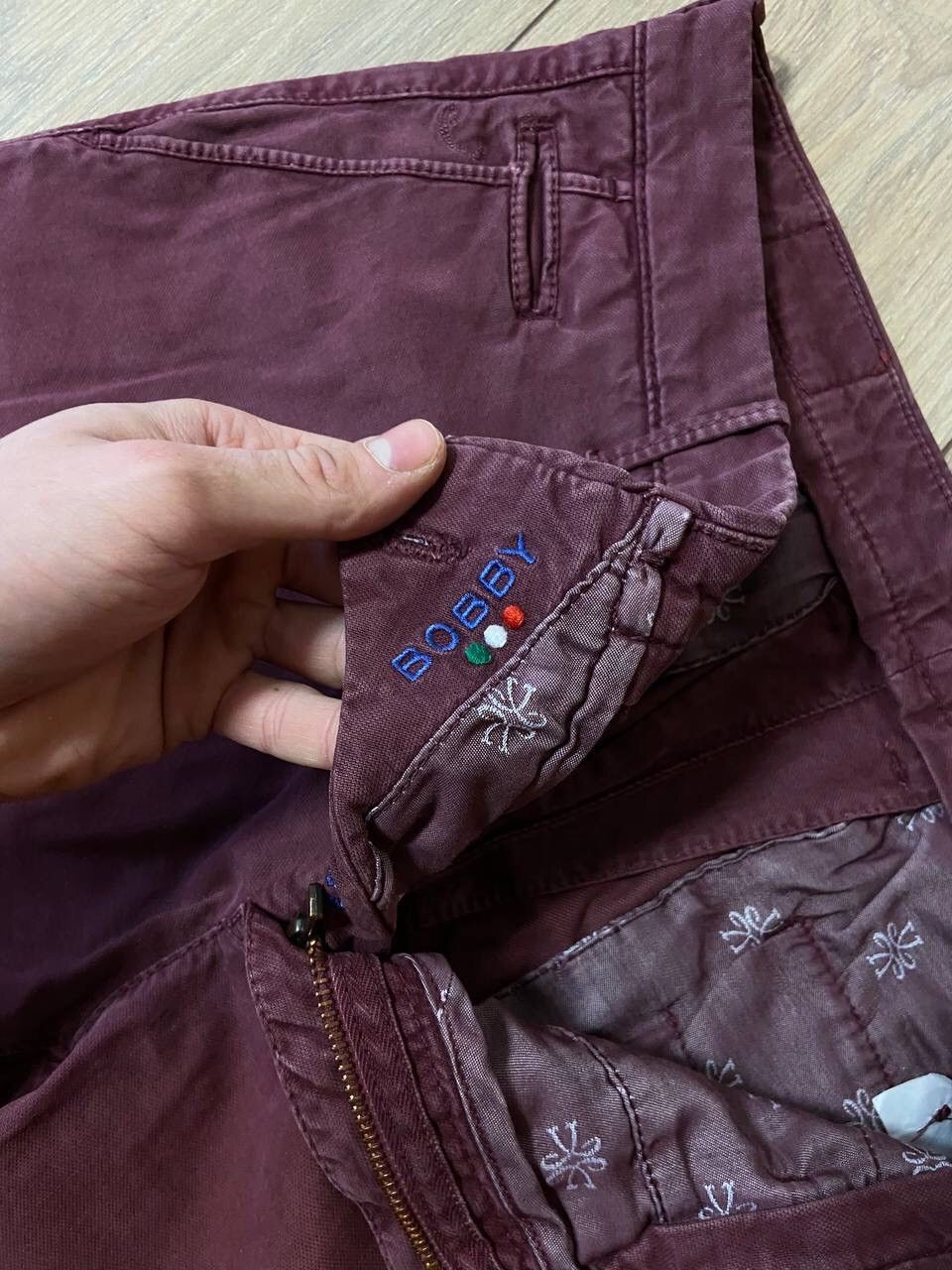 Jacob Cohen Jacob Cohen Light Washed Burgundy Bobby Model Pants Size US 35 - 10 Thumbnail