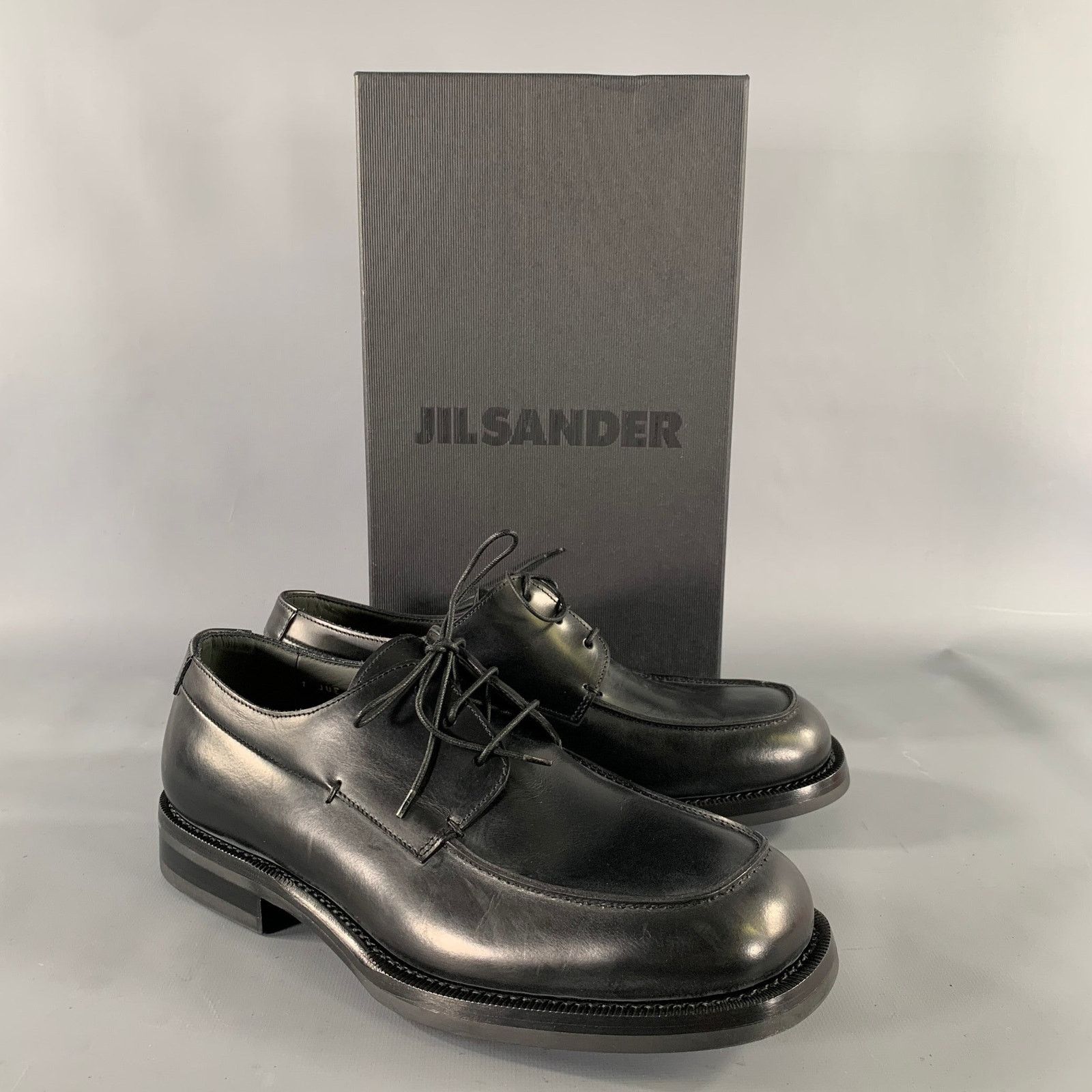 Jil Sander JIL SANDER Size 7 Black Leather Lace Up Shoes Size US 7 / EU 40 - 9 Thumbnail