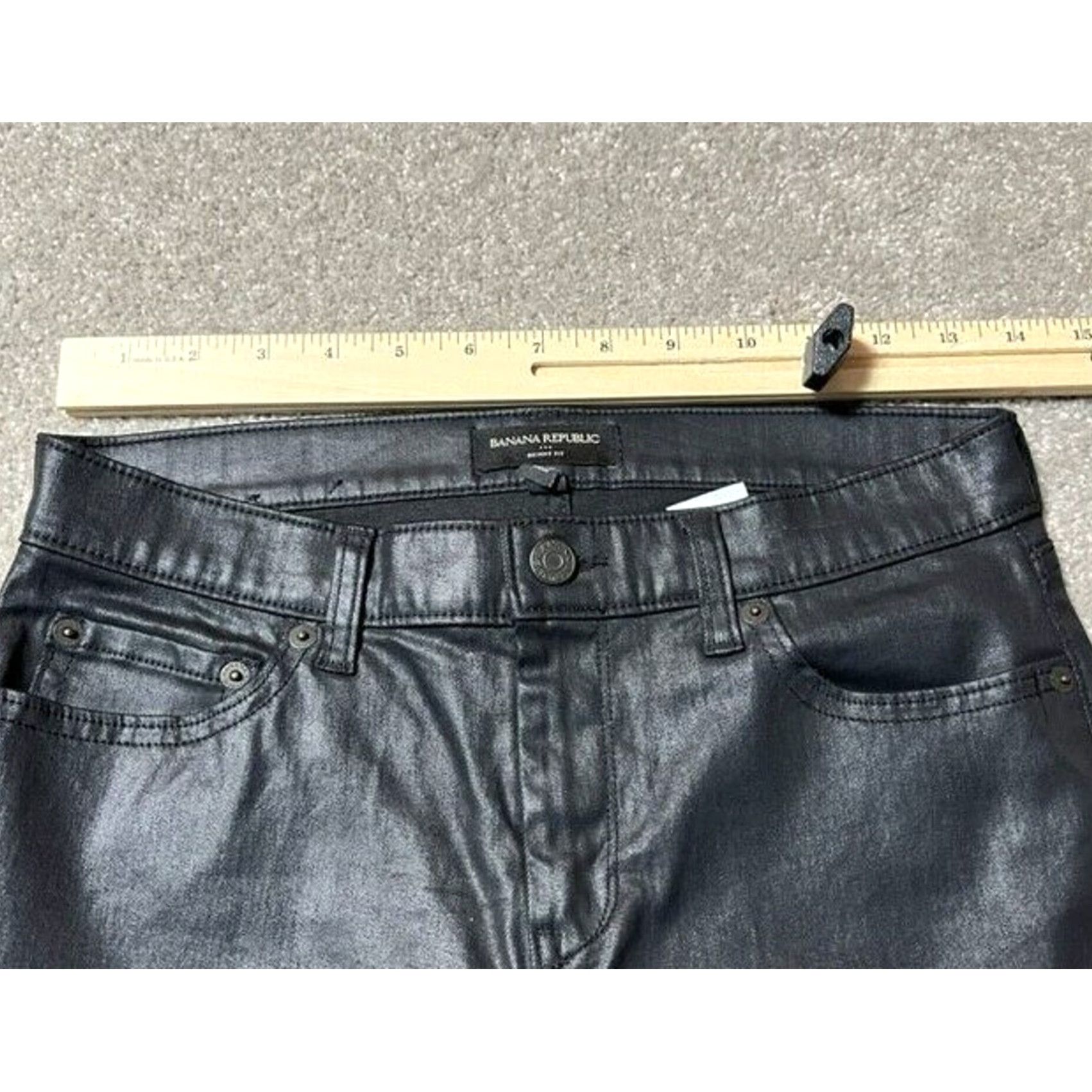 Banana Republic Banana Republic Pants 4P Petite Black Solid Skinny Pocket Relaxed Retro Y2K Glam Streetwear Night Out Size 28" / US 6 / IT 42 - 3 Thumbnail