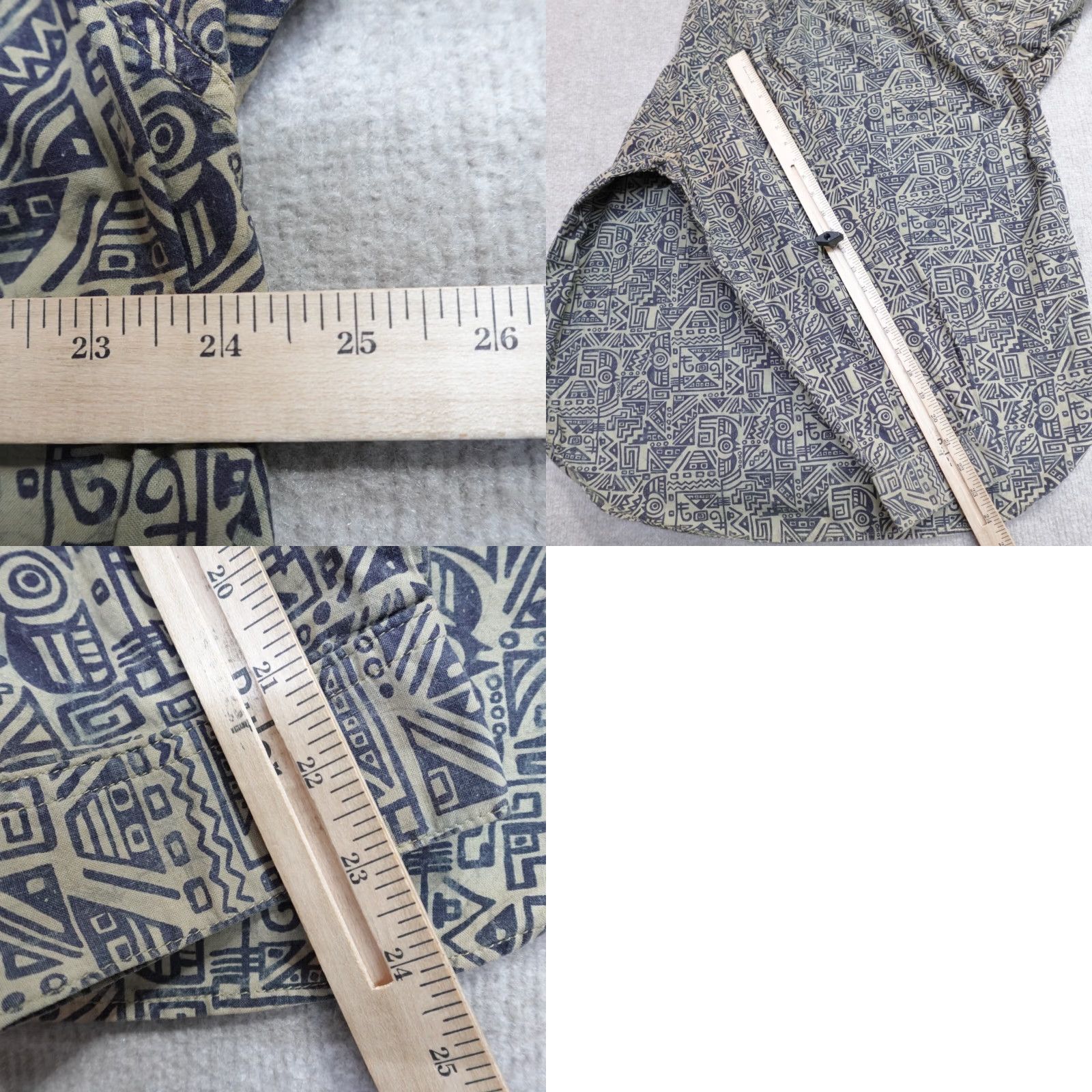 Vintage VINTAGE American Vintage Guess Shirt Geometric Southwestern Print Button-Up Long Sleeve Collared Cotton Green Beige L Mens Size US L / EU 52-54 / 3 - 8 Thumbnail