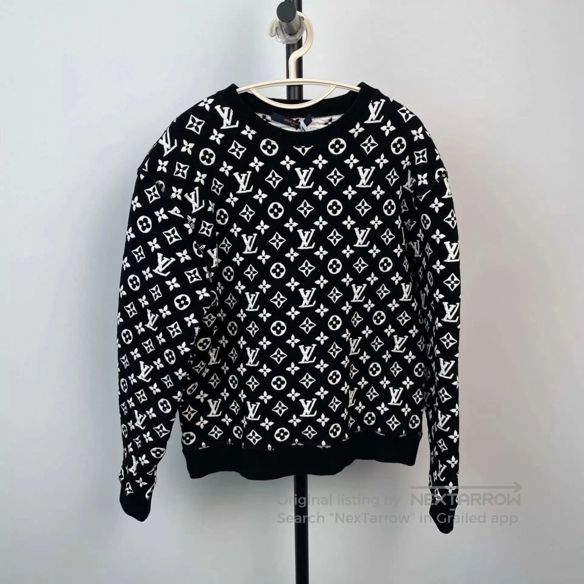 Louis Vuitton Black Patterned Long Sleeve Sweatshirt XS. Size US XS / EU 42 / 0 - 1 Thumbnail
