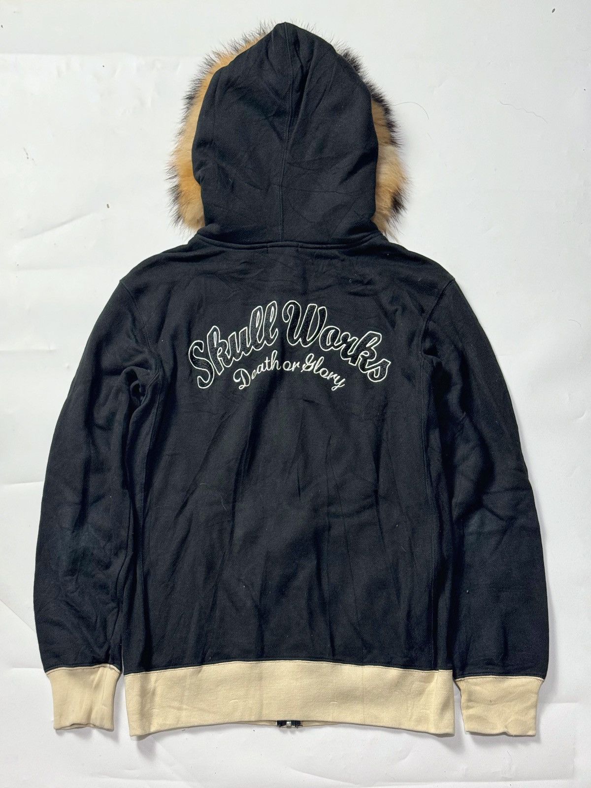 If Six Was Nine Fur Hoodie Double Skulls Bones Skull Works Size US M / EU 48-50 / 2 - 2 Thumbnail