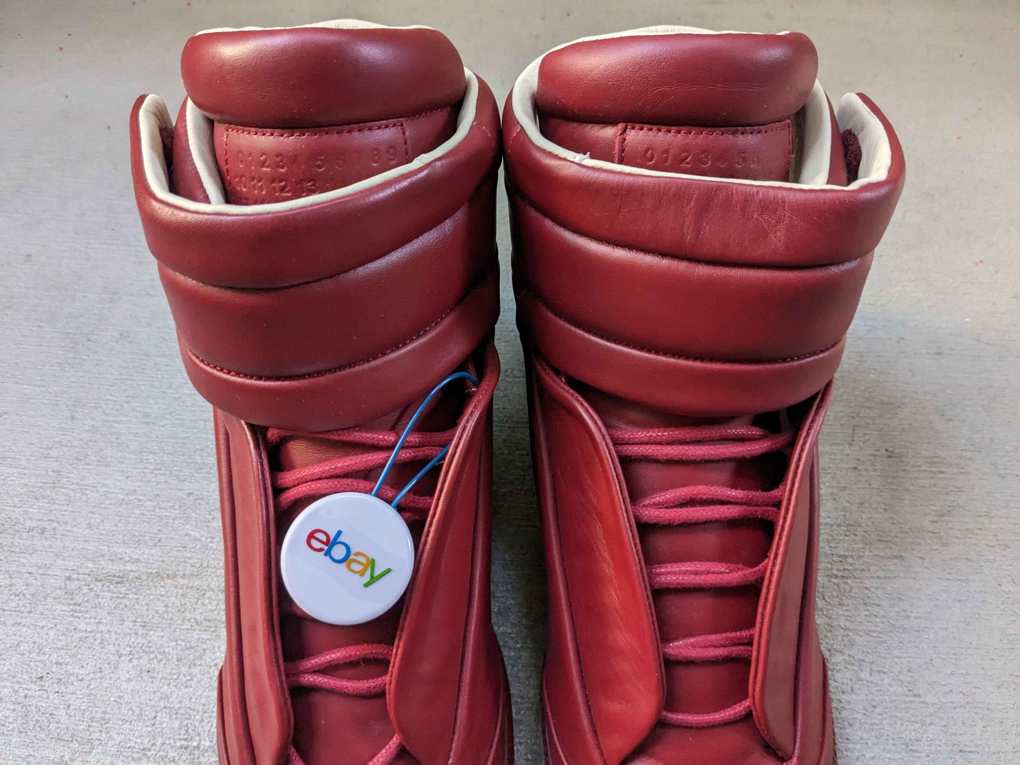 Maison Margiela Maison Margiela Future 9 Red Leather High Tops Size US 9 / EU 42 - 4 Thumbnail