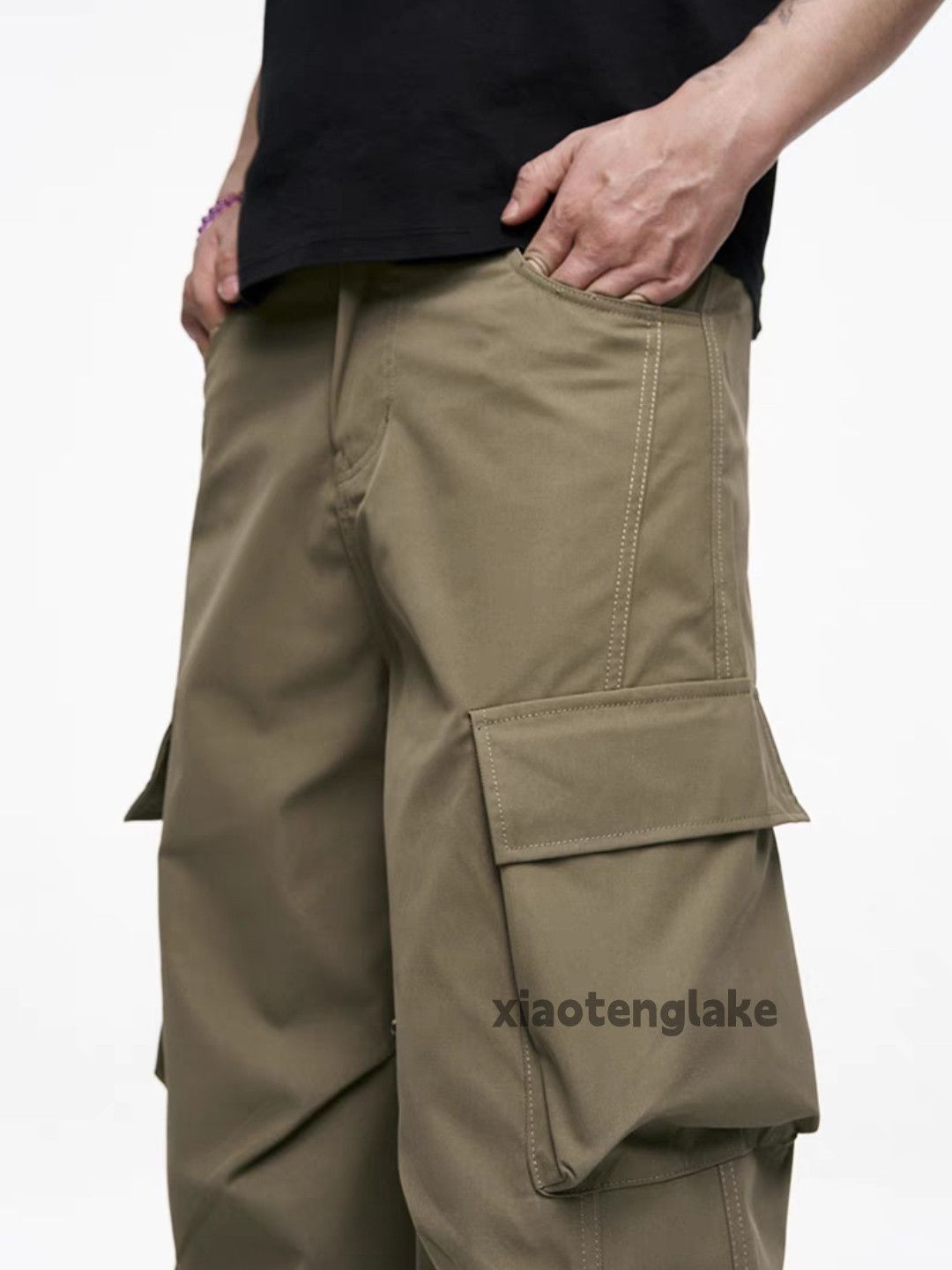 Vintage Unisex outdoor utility loose baggy pleated yuppie pants Size US 32 / EU 48 - 4 Thumbnail