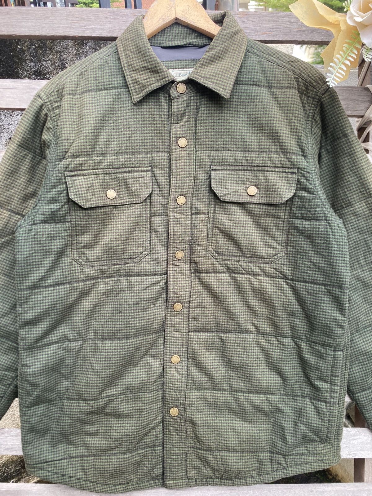 L.L. Bean Vintage L.L Bean Checkered Puffer Jacket - sunfaded Size US S / EU 44-46 / 1 - 4 Thumbnail