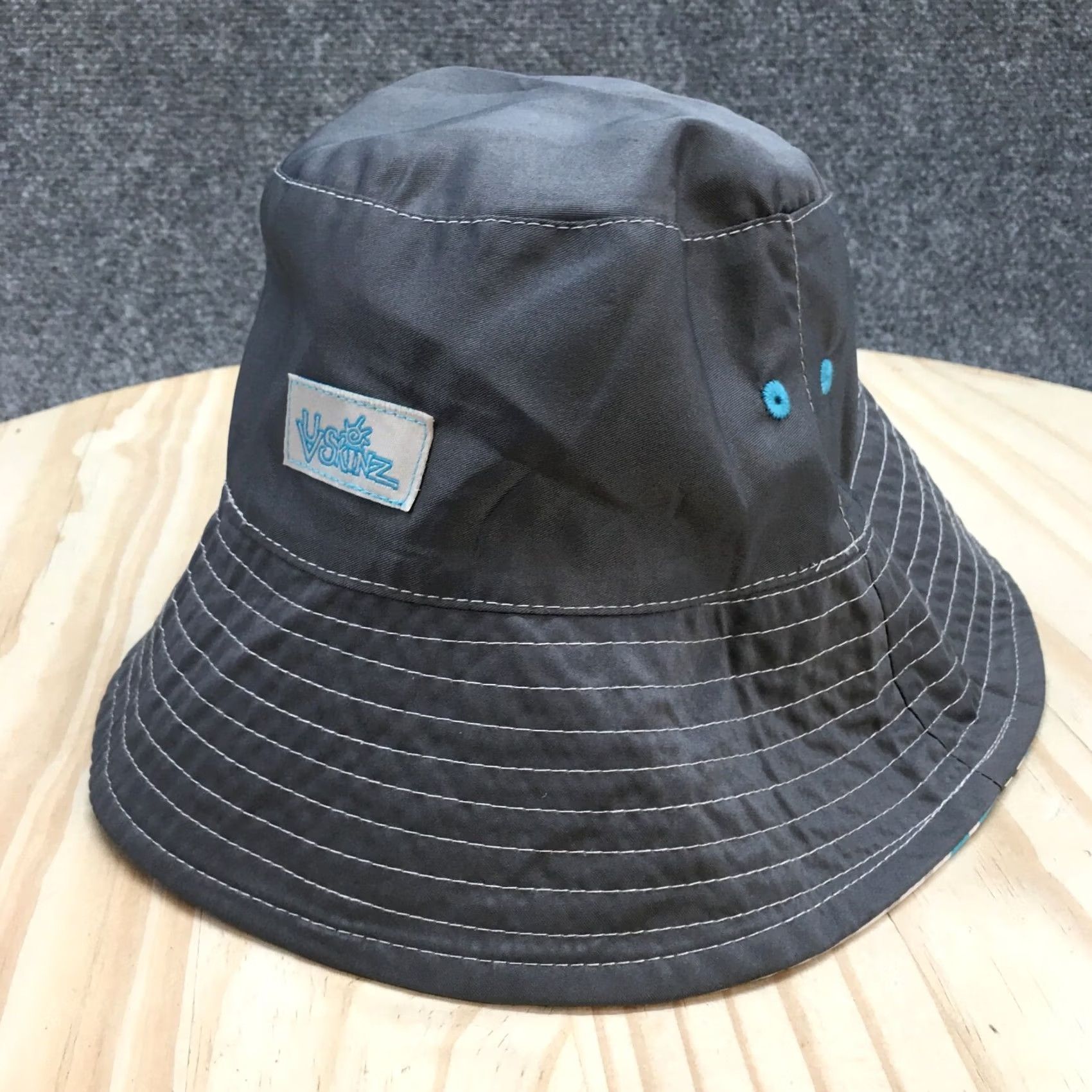 Skin UV Skinz Bucket Hat Mens OS Grey Adjustable Embroidered UPF 50+ Sunwear Size ONE SIZE - 2 Thumbnail
