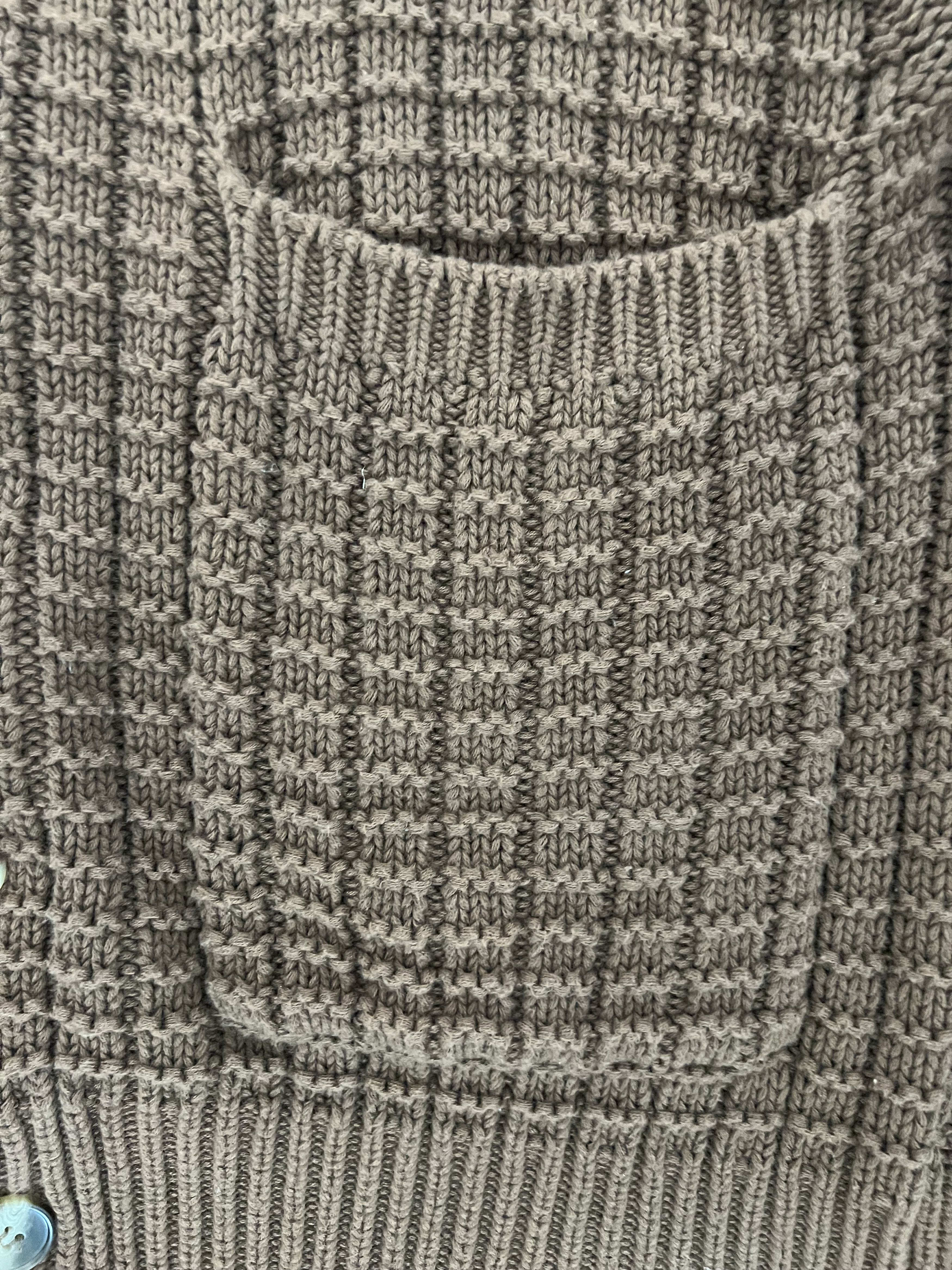 Every Other Thursday 💚 Every Other Thursday Waffle Knit Cardigan Brown NEW Size US M / EU 48-50 / 2 - 10 Thumbnail