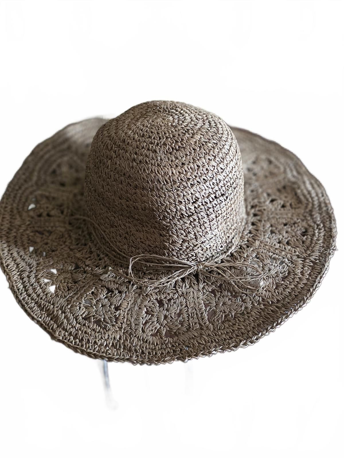 Other Tropical Trends Straw Sun Hat Floral Brim One Size Boho Fun Size ONE SIZE - 9 Thumbnail