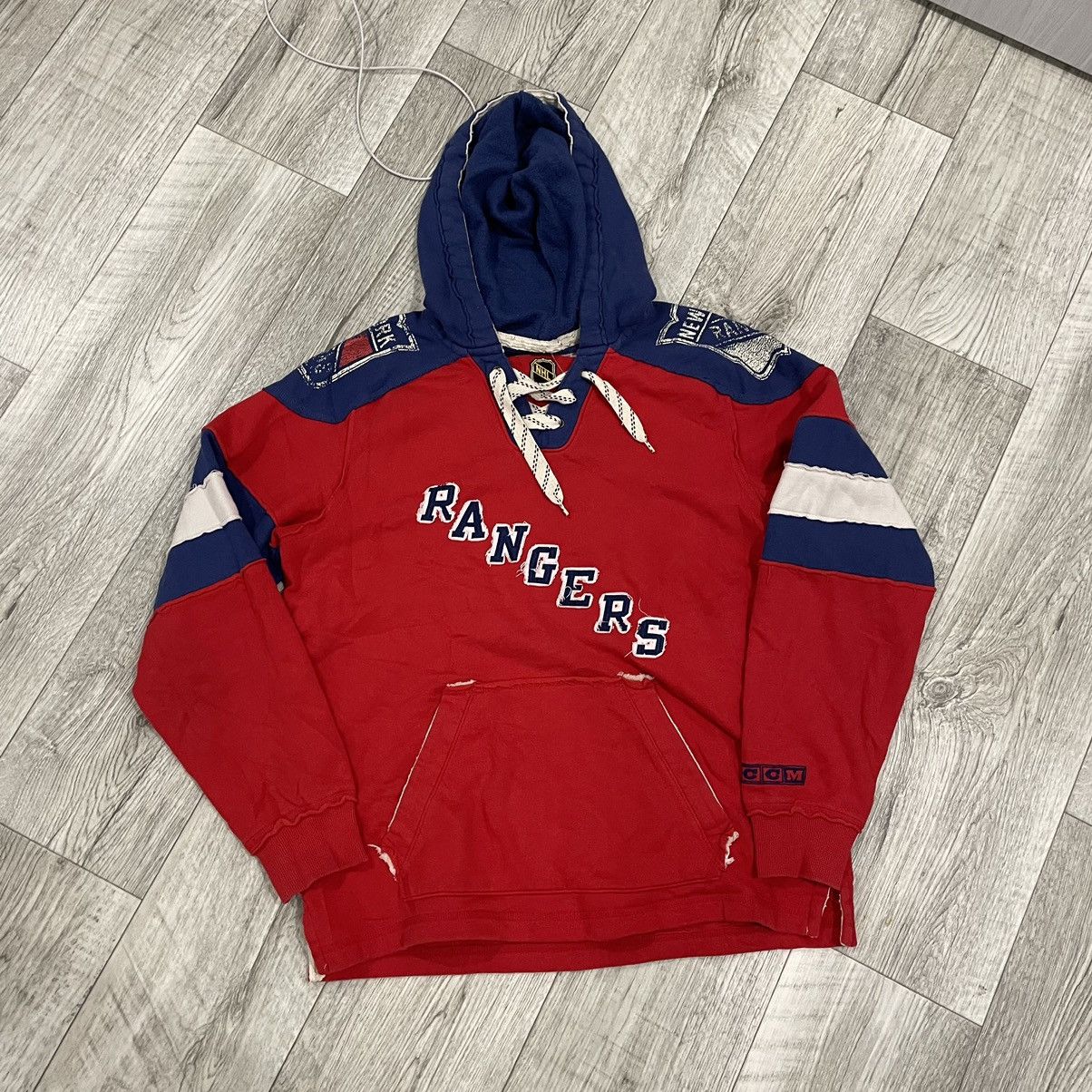 NHL × Vintage VTG New York Rangers Mesh Ice Hockey jersey kit ccm rugby Size US M / EU 48-50 / 2 - 1 Thumbnail