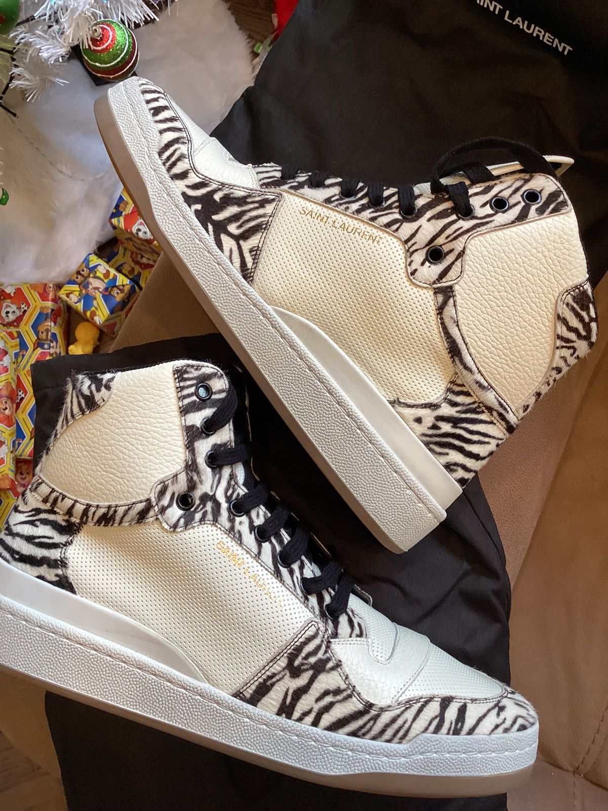 Yves Saint Laurent Saint Laurent Court Classic Sneakers – Zebra Print Size US 11 / EU 44 - 3 Thumbnail