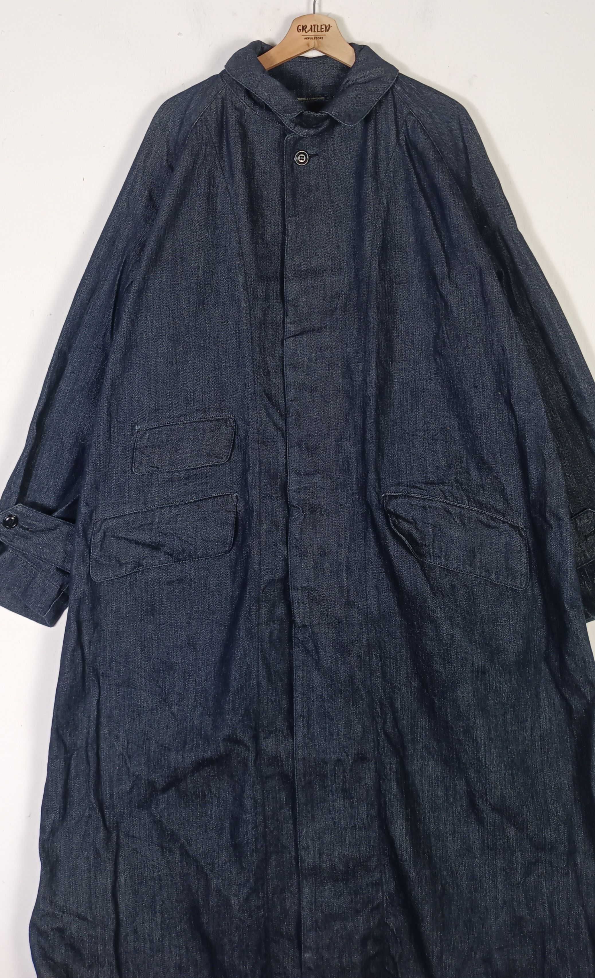 Evisu RARE🔥🔥 EVISU "Autumm Winter" Denim Long Jacket Size US XXL / EU 58 / 5 - 8 Thumbnail