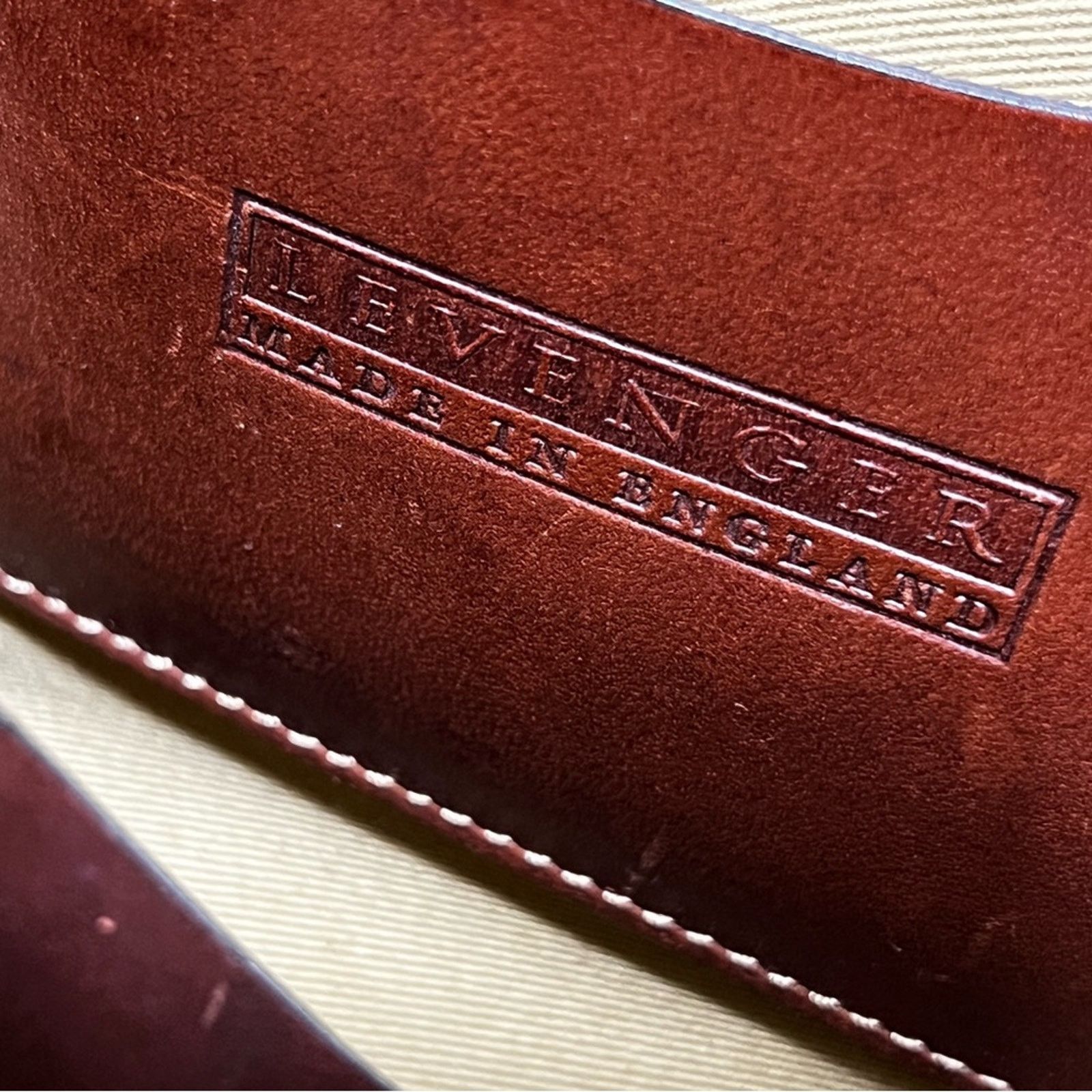 Vintage VTG Leather LEVENGER Messenger Briefcase Bags MADE ENGLAND Size ONE SIZE - 12 Thumbnail