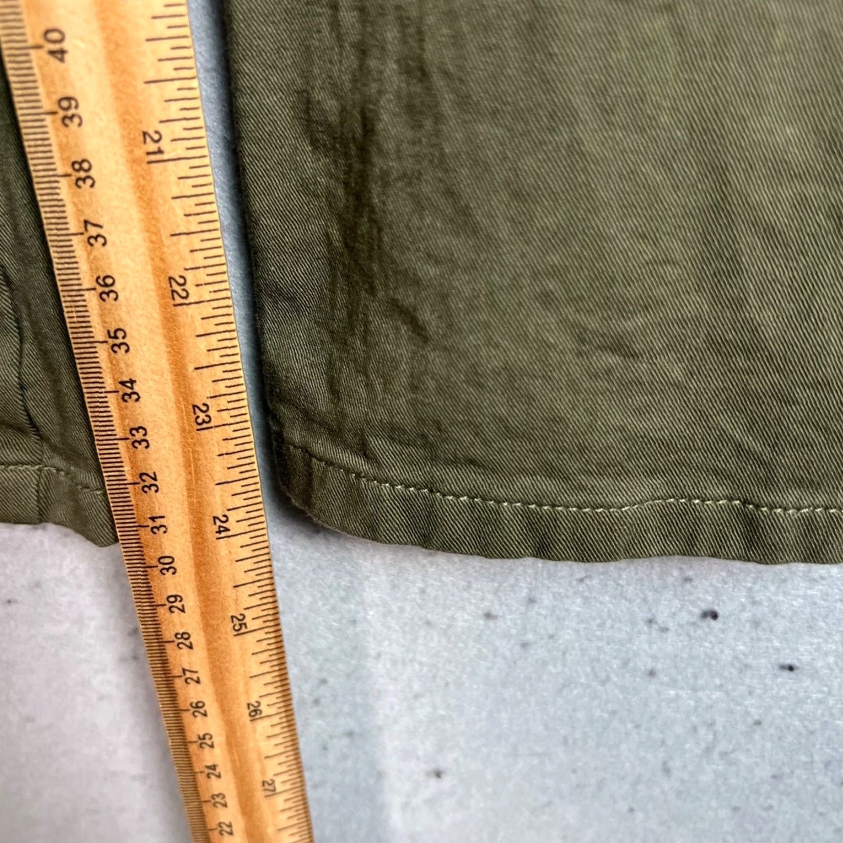 Muji MUJI Womens Small Olive Green High-Waisted Wide-Leg Chino Pants Shirt Pant? Size 42" / US 20 - 6 Thumbnail