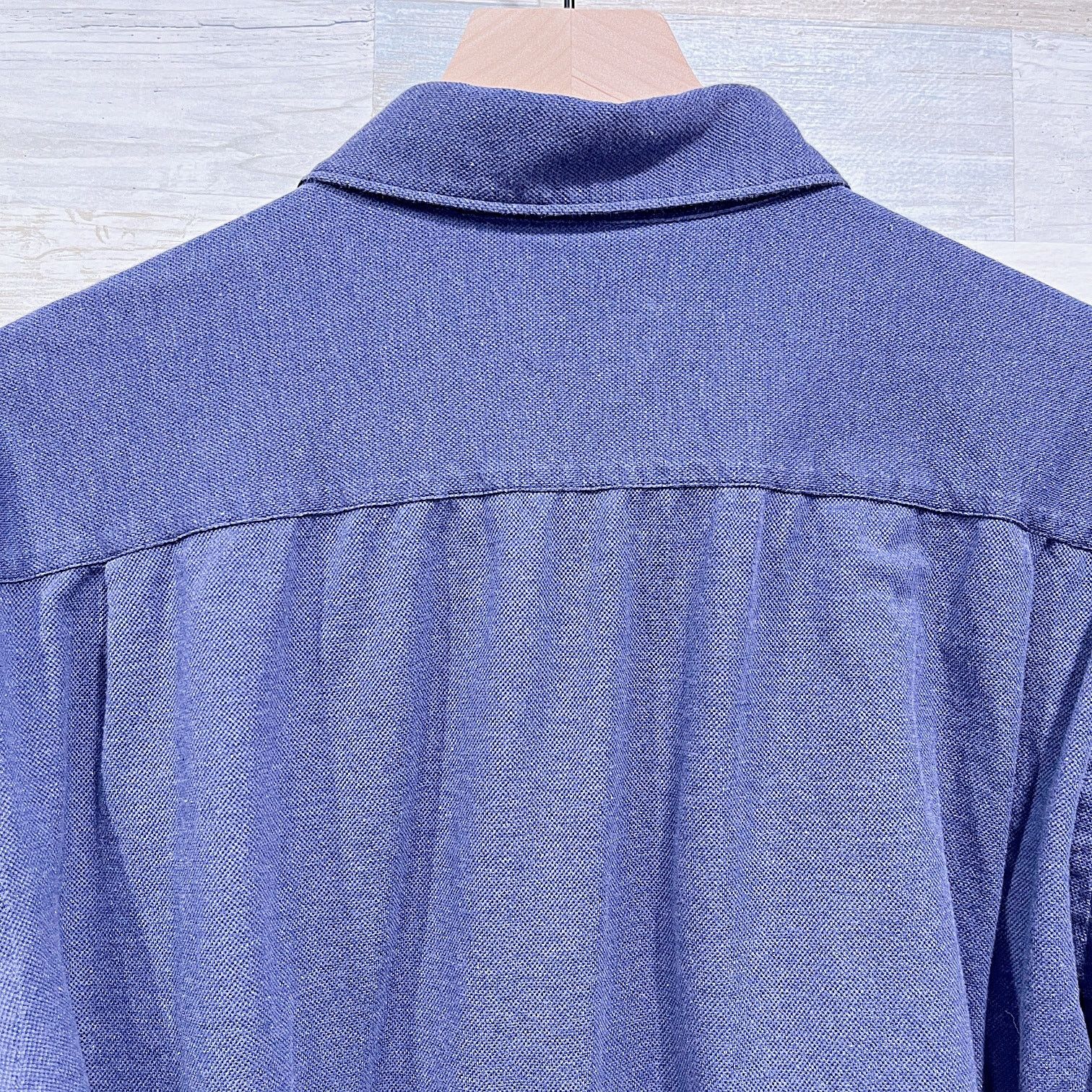 Ermenegildo Zegna Ermenegildo Zegna Cotton Pique Sport Shirt Blue Mens Large Size US L / EU 52-54 / 3 - 4 Thumbnail