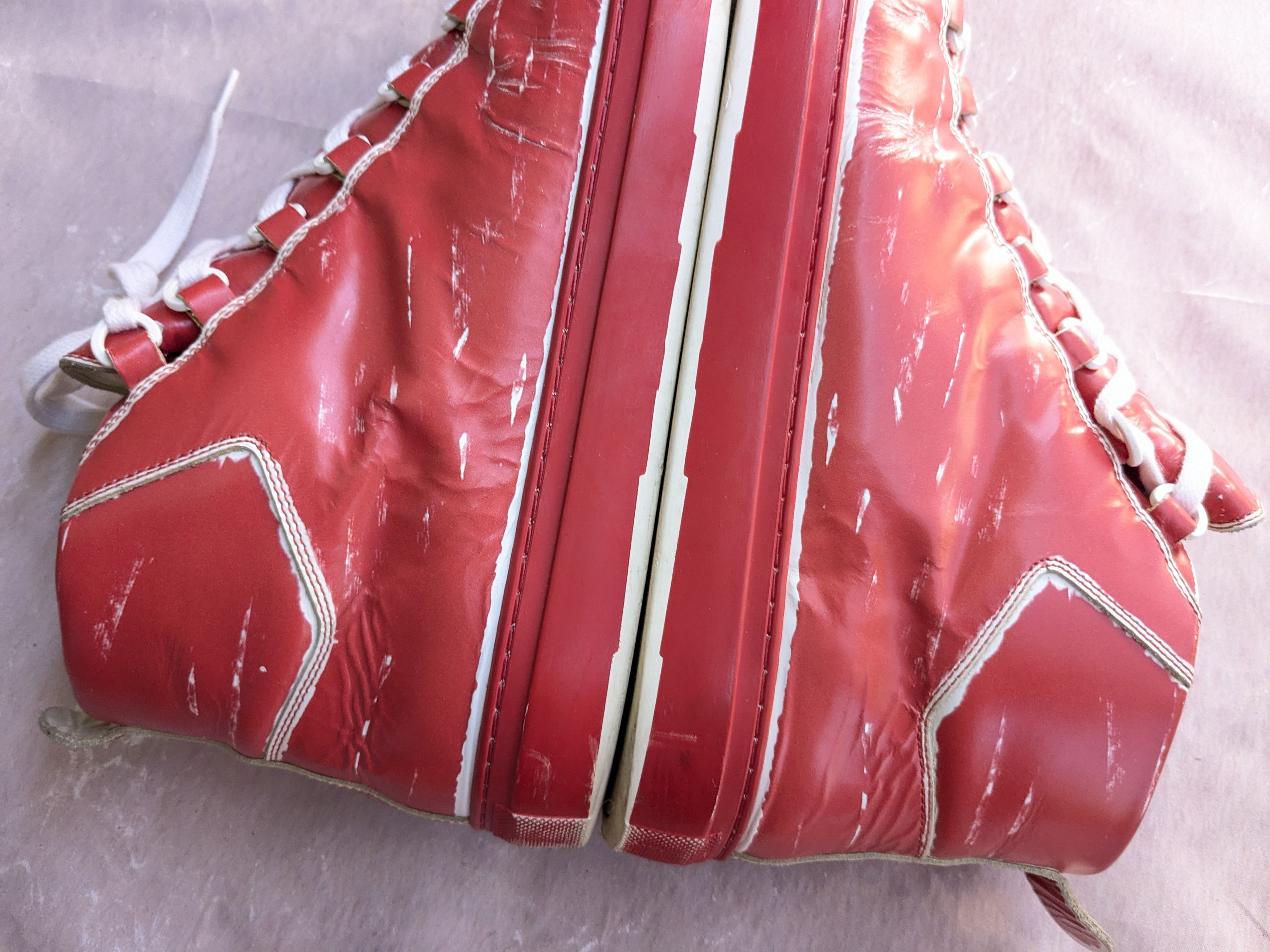 Balenciaga Balenciaga Arena Red White 11 Leather High Tops Size US 11 / EU 44 - 12 Thumbnail