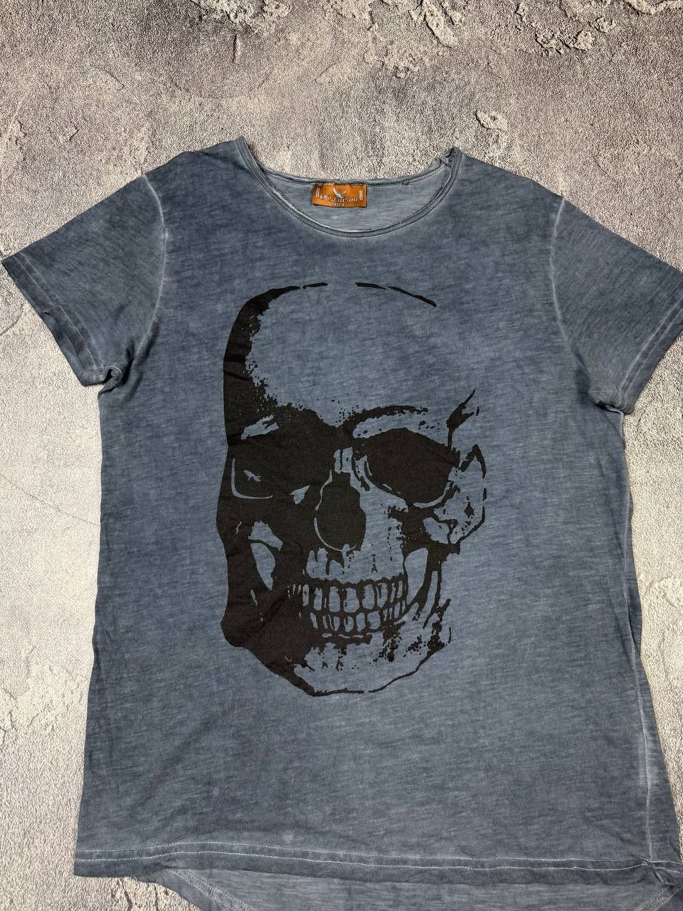 If Six Was Nine Y2K Assymetrical Vkey Skull Blue Japanese Tee Size US L / EU 52-54 / 3 - 3 Thumbnail