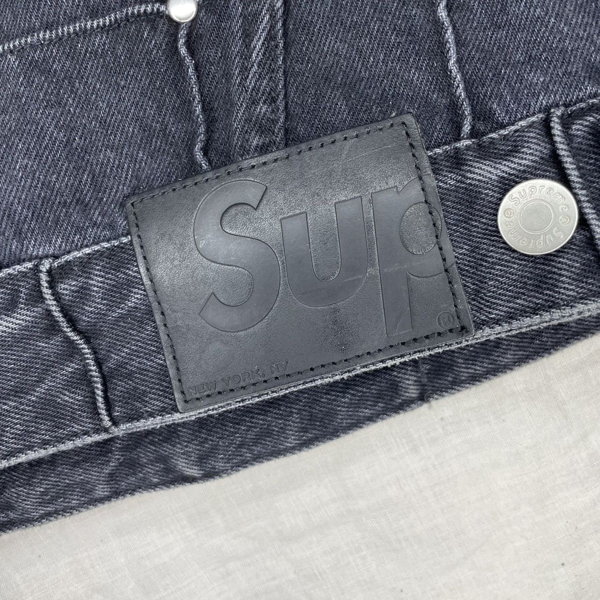 Supreme studded seam denim trucker jacket