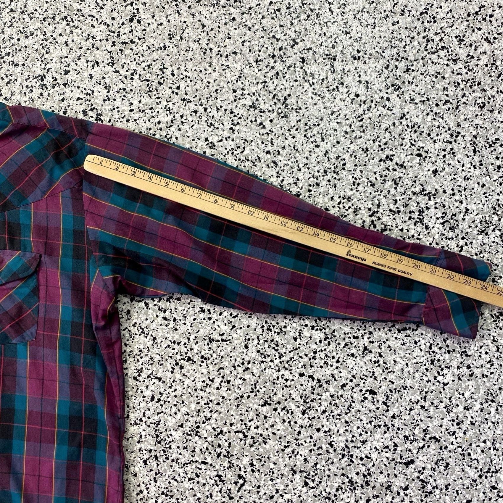 Vintage VINTAGE Sheplers Purple Plaid Pearl Snap Western Shirt Mens XL Cowboy Western Shirt Size US XL / EU 56 / 4 - 3 Thumbnail