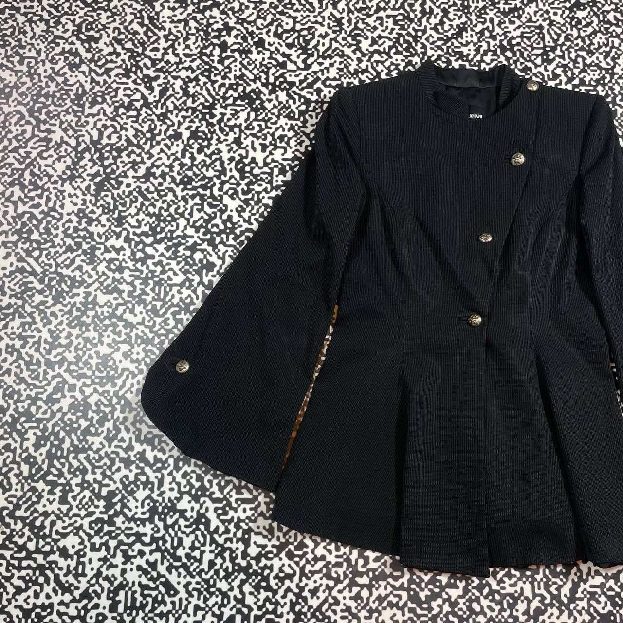 Giorgio Armani Vintage 90s Giorgio Armani Luxury Flared Napoleon Blazer Size M / US 6-8 / IT 42-44 - 6 Thumbnail