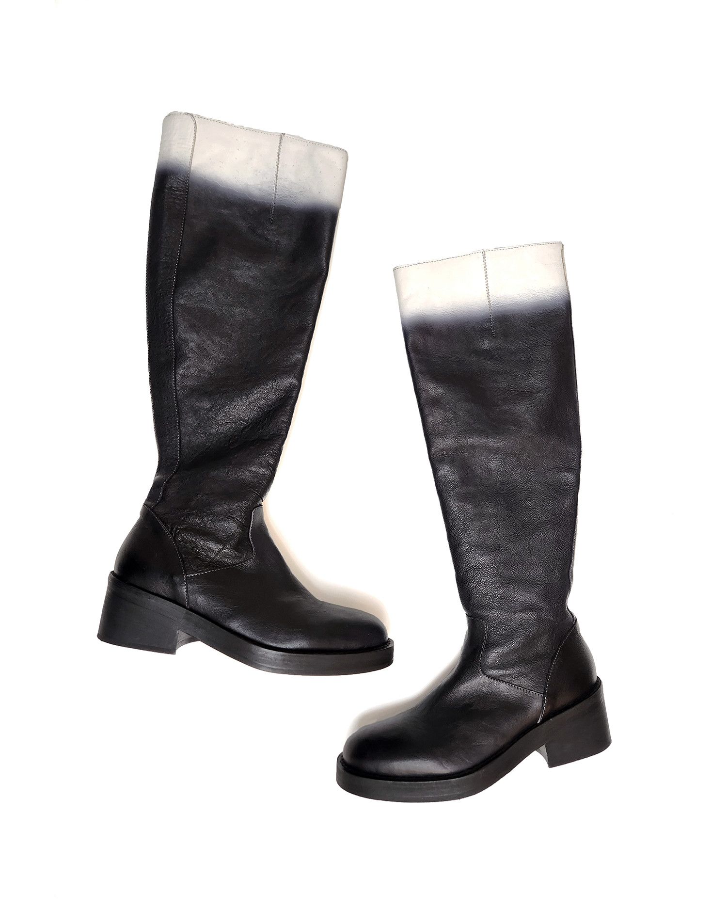 Ann Demeulemeester Ann Demeulemeester Knee-High Ombre Boots Size US 8.5 / IT 38.5 - 1 Thumbnail