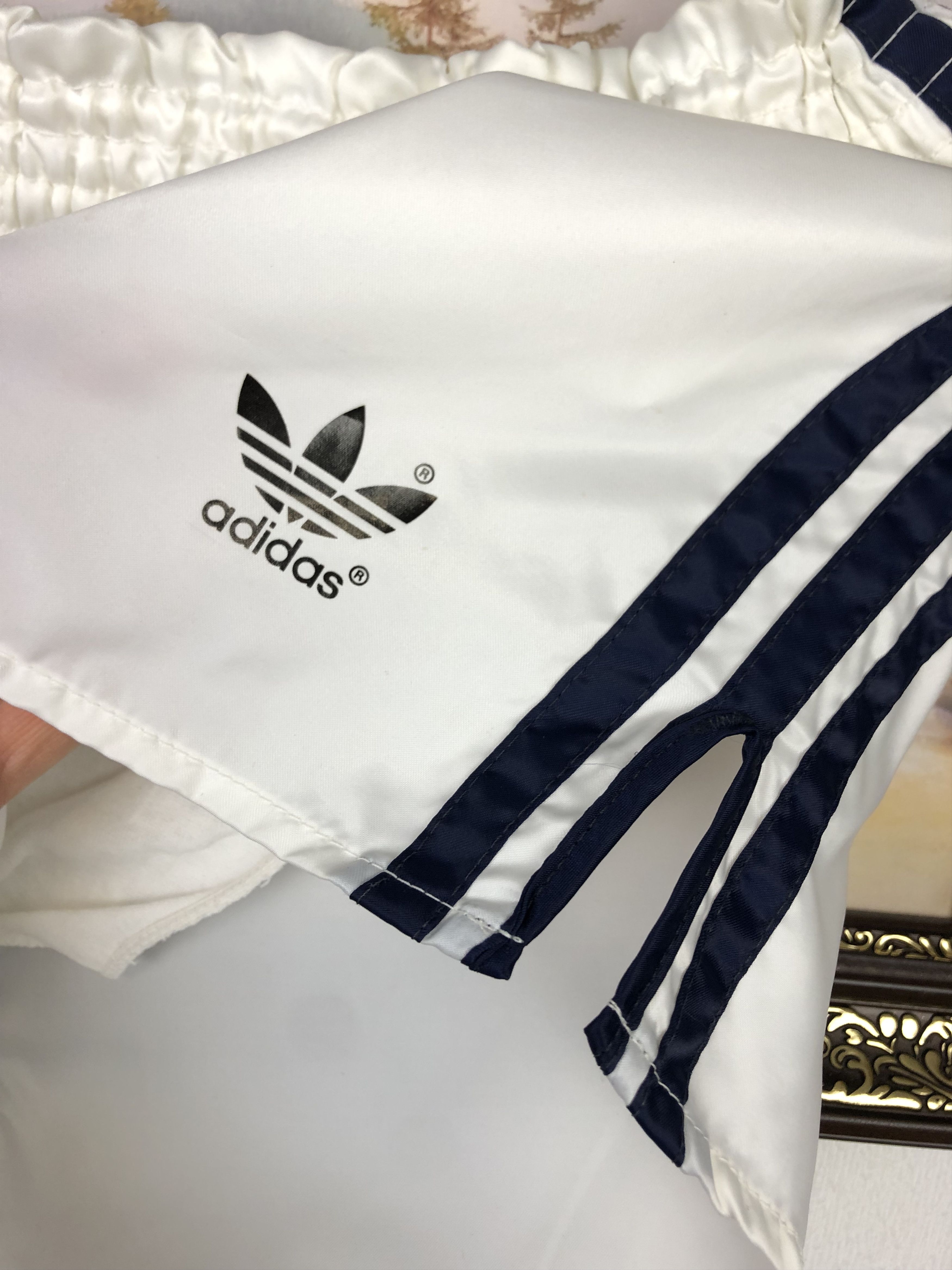 Adidas Vintage Adidas West Germany Nylon White Shorts Athletic Size US 32 / EU 48 - 4 Thumbnail