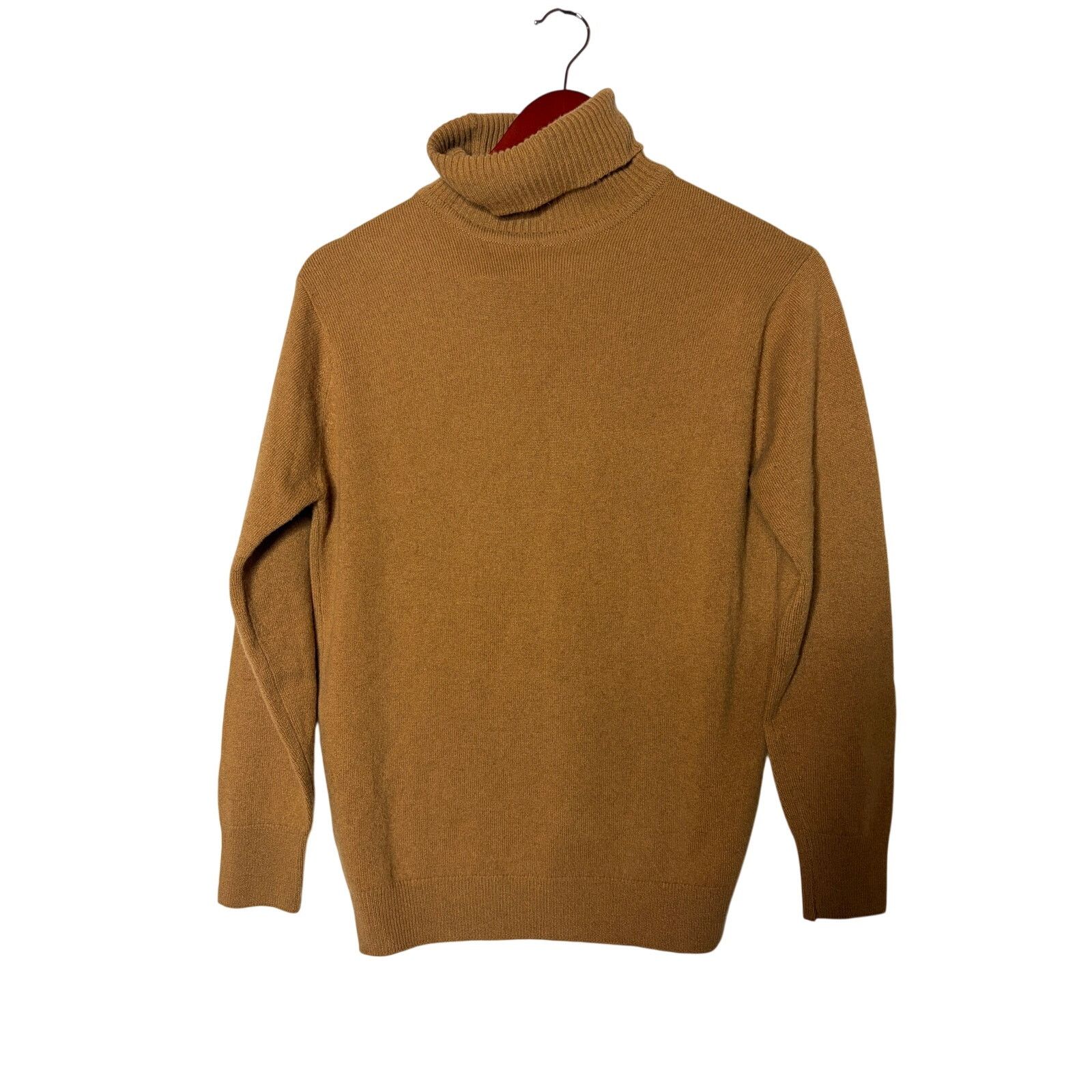 Other Vintage Alan Paine beige tan turtleneck 100% cashmere sweate Size S / US 4 / IT 40 - 1 Thumbnail
