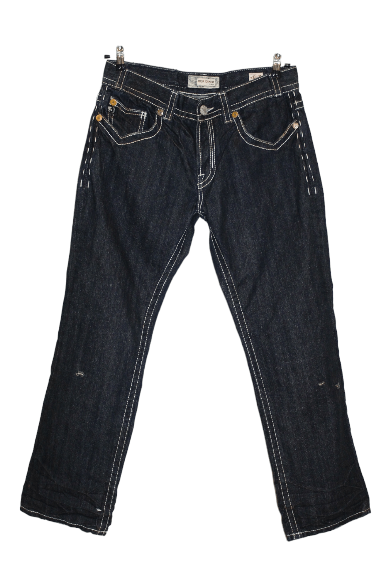 Mek Denim Y2K💥MEK DENIM USA Handcrafted Button Fly Baggy Rap Jeans Size US 33 - 3 Thumbnail