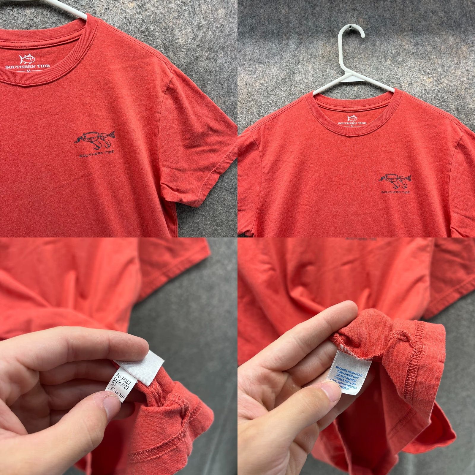 Southern Tide Southern Tide Shirt Men Medium Orange Crewneck Cotton Tee Shirt Casual Fish Logo Short Sleeve T-Shirt Size US M / EU 48-50 / 2 - 8 Thumbnail