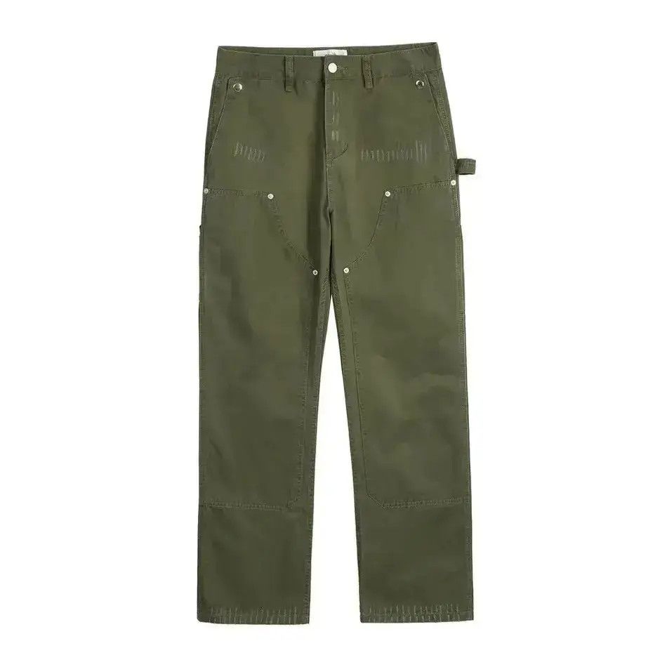Japanese Brand Military green zipper utility flared cargo pants Size US 32 / EU 48 - 3 Thumbnail