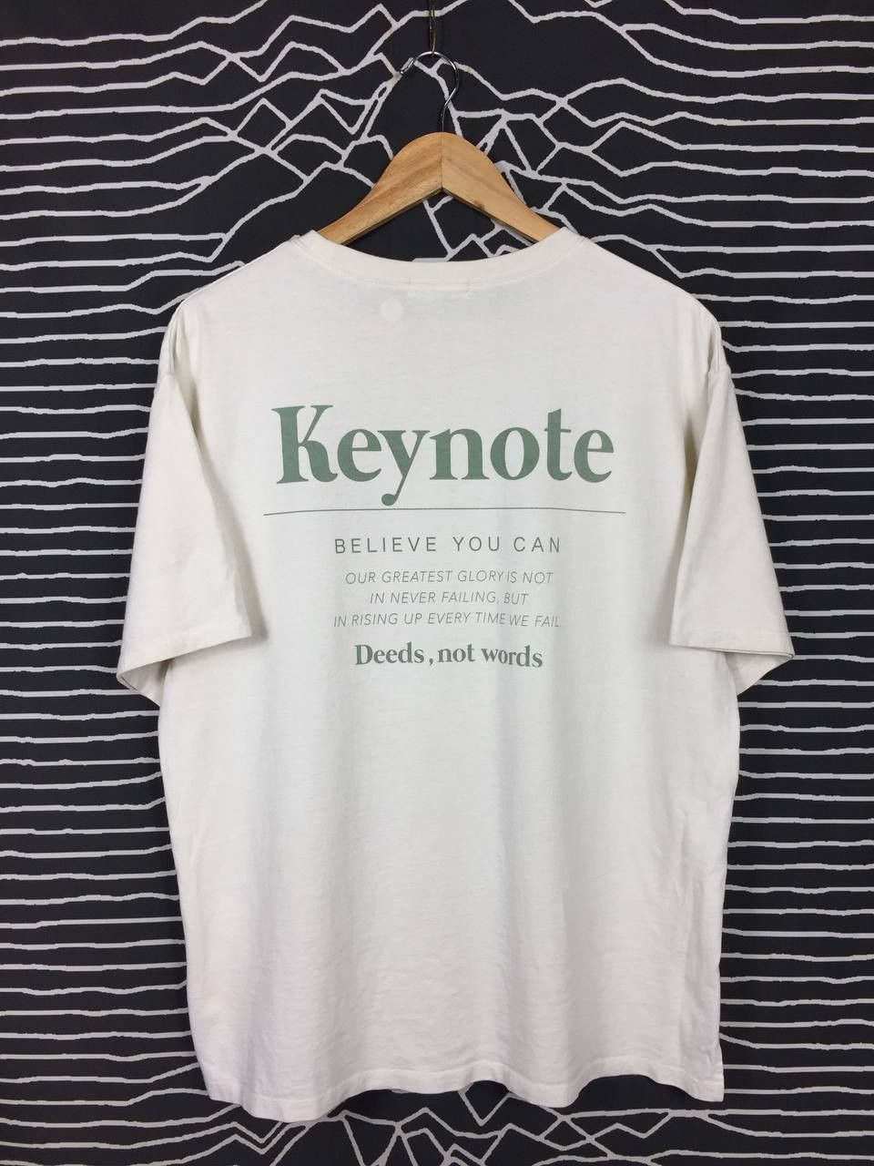 Japanese Brand × Vintage WEGO Keynote Deeds Not Words Quote Statement Tee Size US L / EU 52-54 / 3 - 2 Thumbnail
