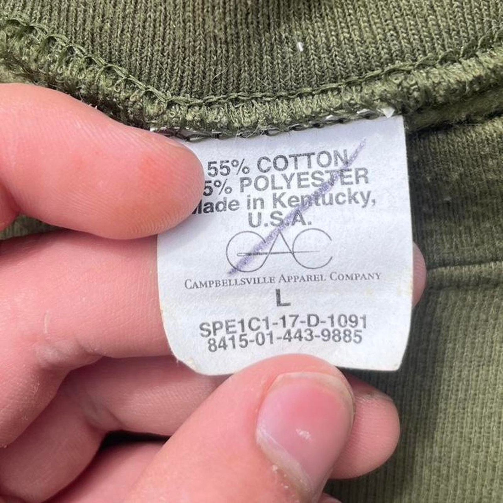 Other Vintage 80s usmc green crewneck Size US L / EU 52-54 / 3 - 2 Thumbnail