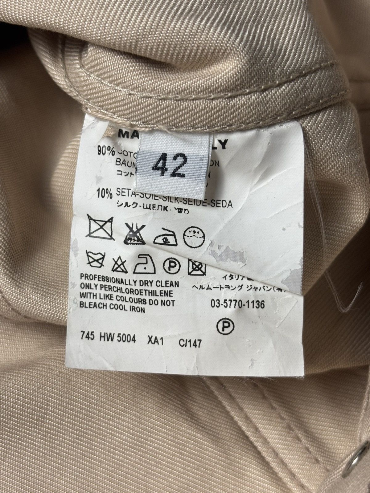 Helmut Lang 1990s Helmut Lang Oversleeve Raw Silk Denim Jacket Deadstock Size US S / EU 44-46 / 1 - 10 Thumbnail