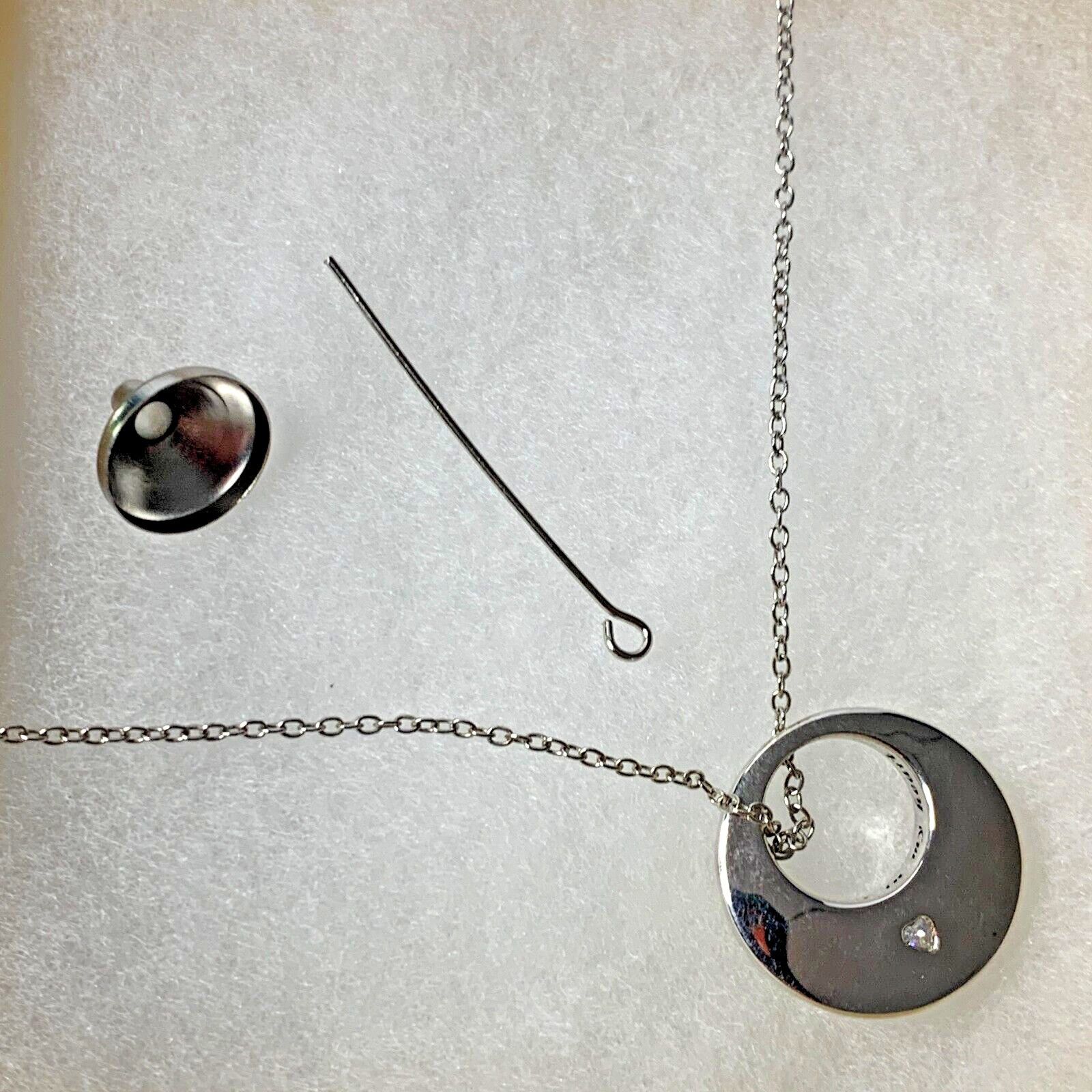 Designer Eternity Memorial Heart Diamond Cremation Urn Necklace for A Size ONE SIZE - 3 Thumbnail
