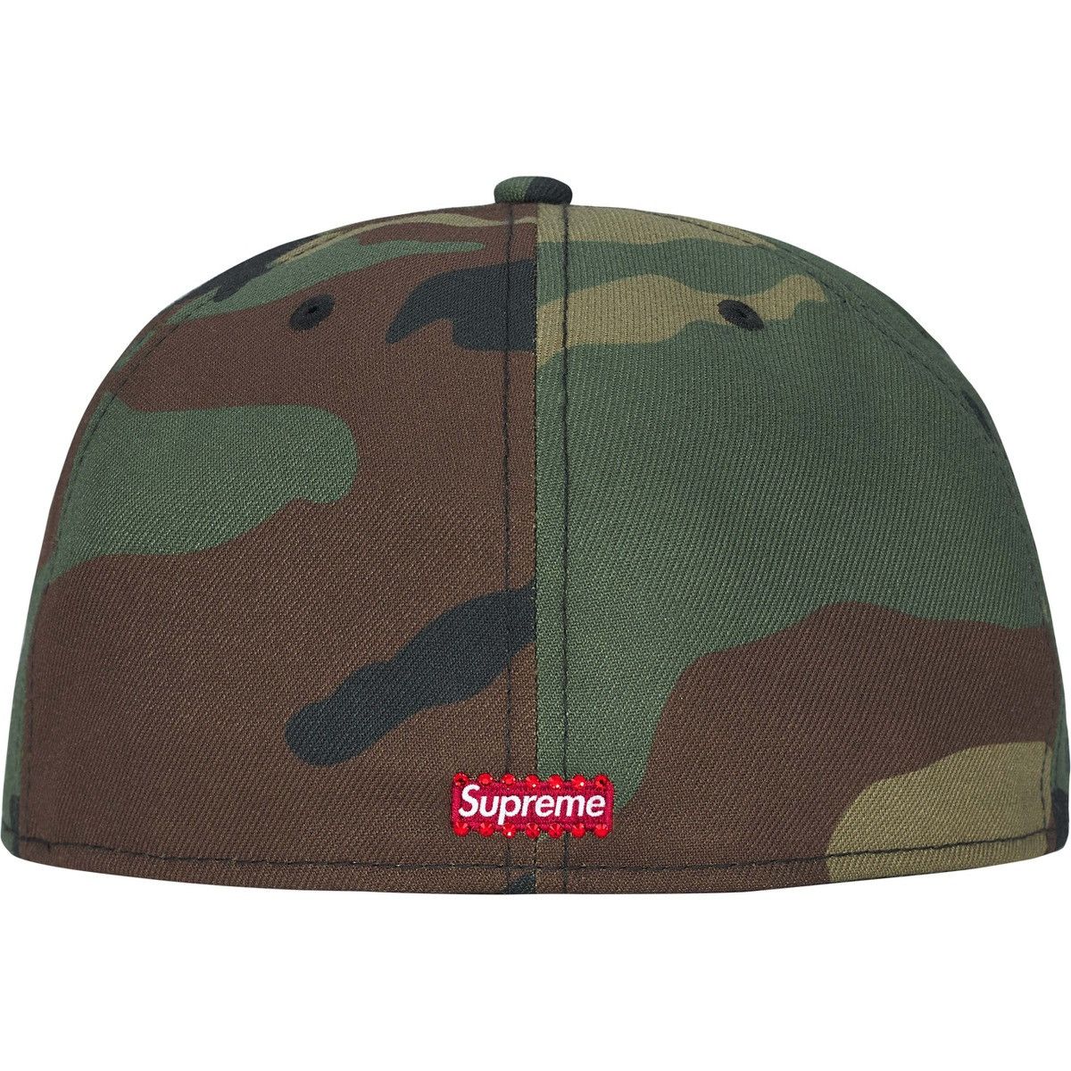 Supreme × Swarovski SUPREME X SWAROVSKI S LOGO NEW ERA FITTED HAT in Camo 7 3/8 Size ONE SIZE - 4 Thumbnail