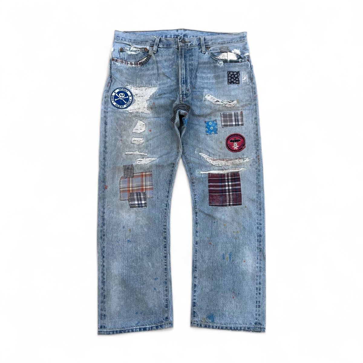 Levi's Vintage Clothing Vtg Levi’s big E 505 Patch Work Selvedge Denim Size US 32 / EU 48 - 2 Thumbnail