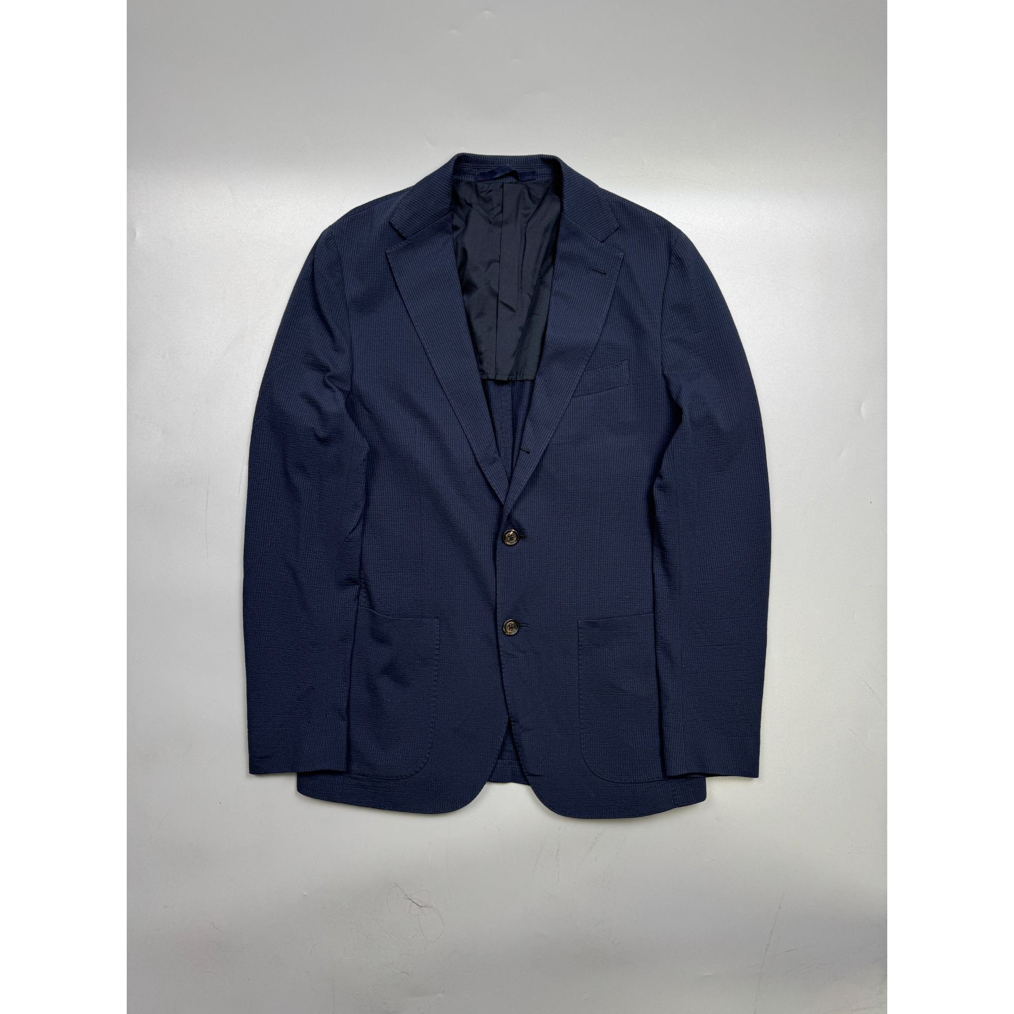 Eleven Paris Eleventy Paris Cotton Blend Seersucker Blazer (Y1287) Size 38R - 1 Thumbnail