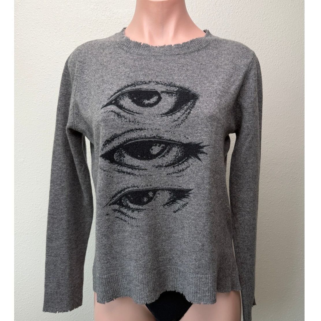 Other Artelier Nicole Miller Cashmere Eye Sweater Women P Gray Size S / US 4 / IT 40 - 1 Thumbnail