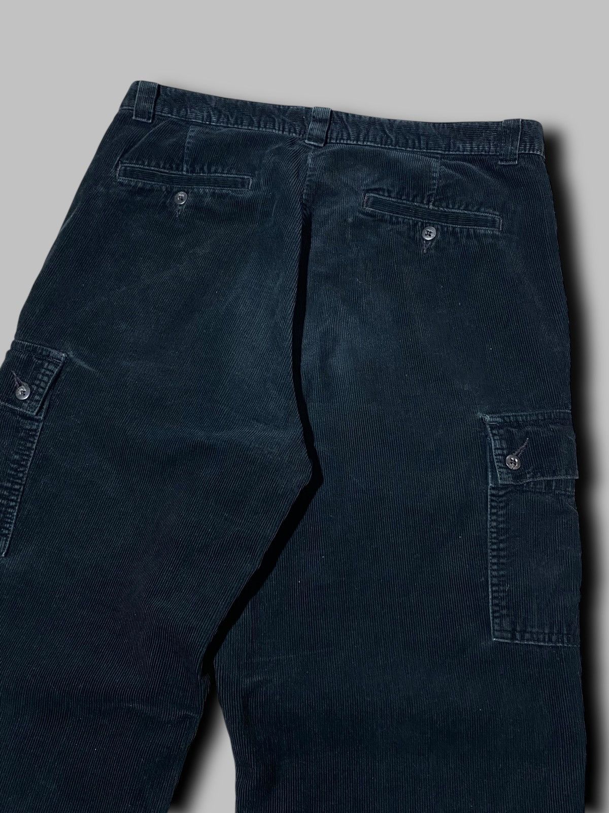 Polo Ralph Lauren Polo Ralph Lauren Vintage Corduroy Cargo Pants Relaxed Black Size US 33 - 13 Thumbnail